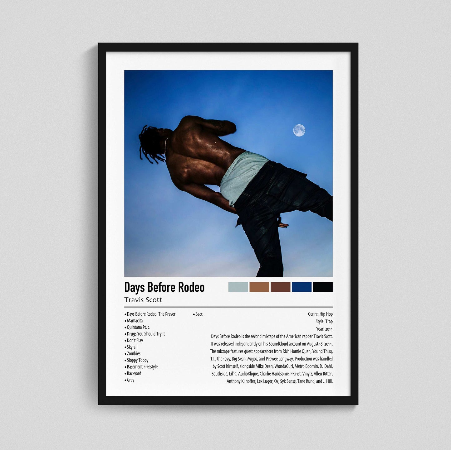 Travis Scott | Days Before Rodeo | Custom Album Cover Poster Print