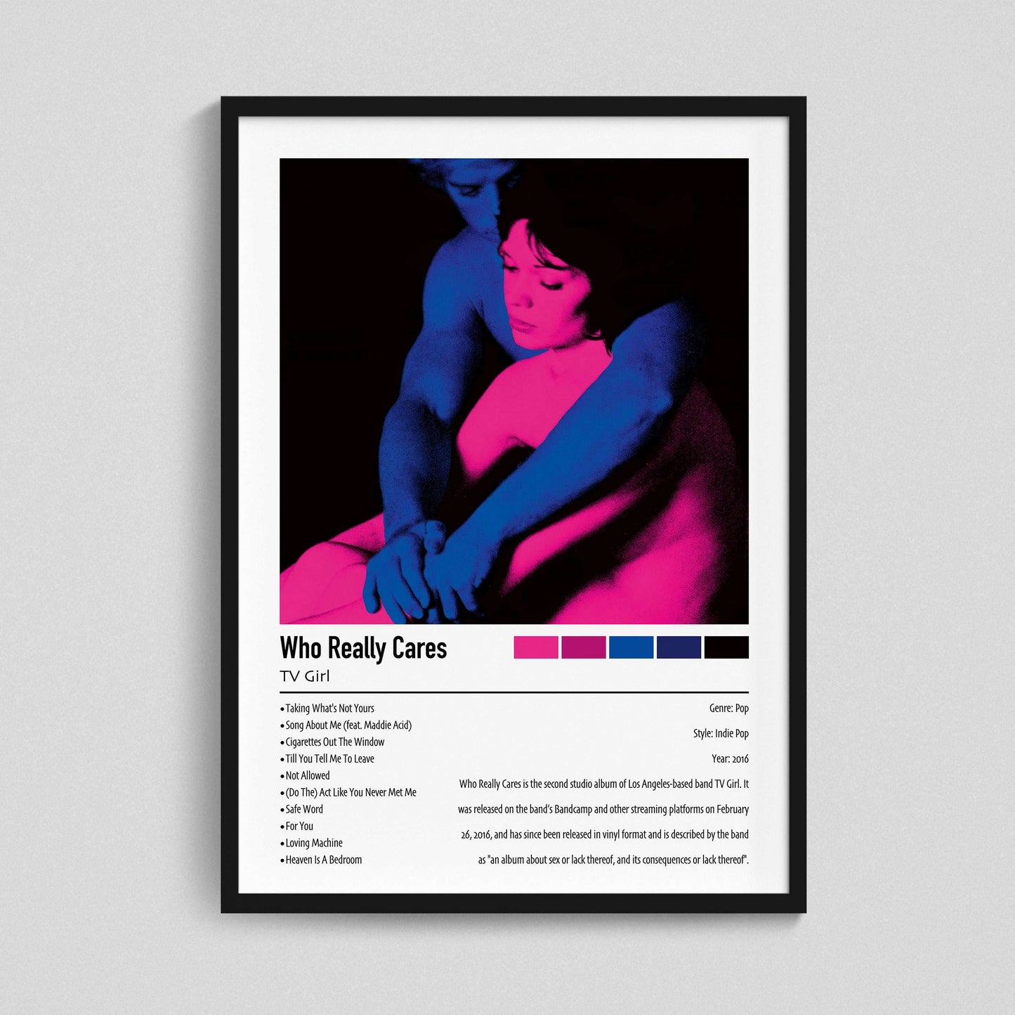 TV Girl | Who Really Cares | Custom Album Cover Poster Print