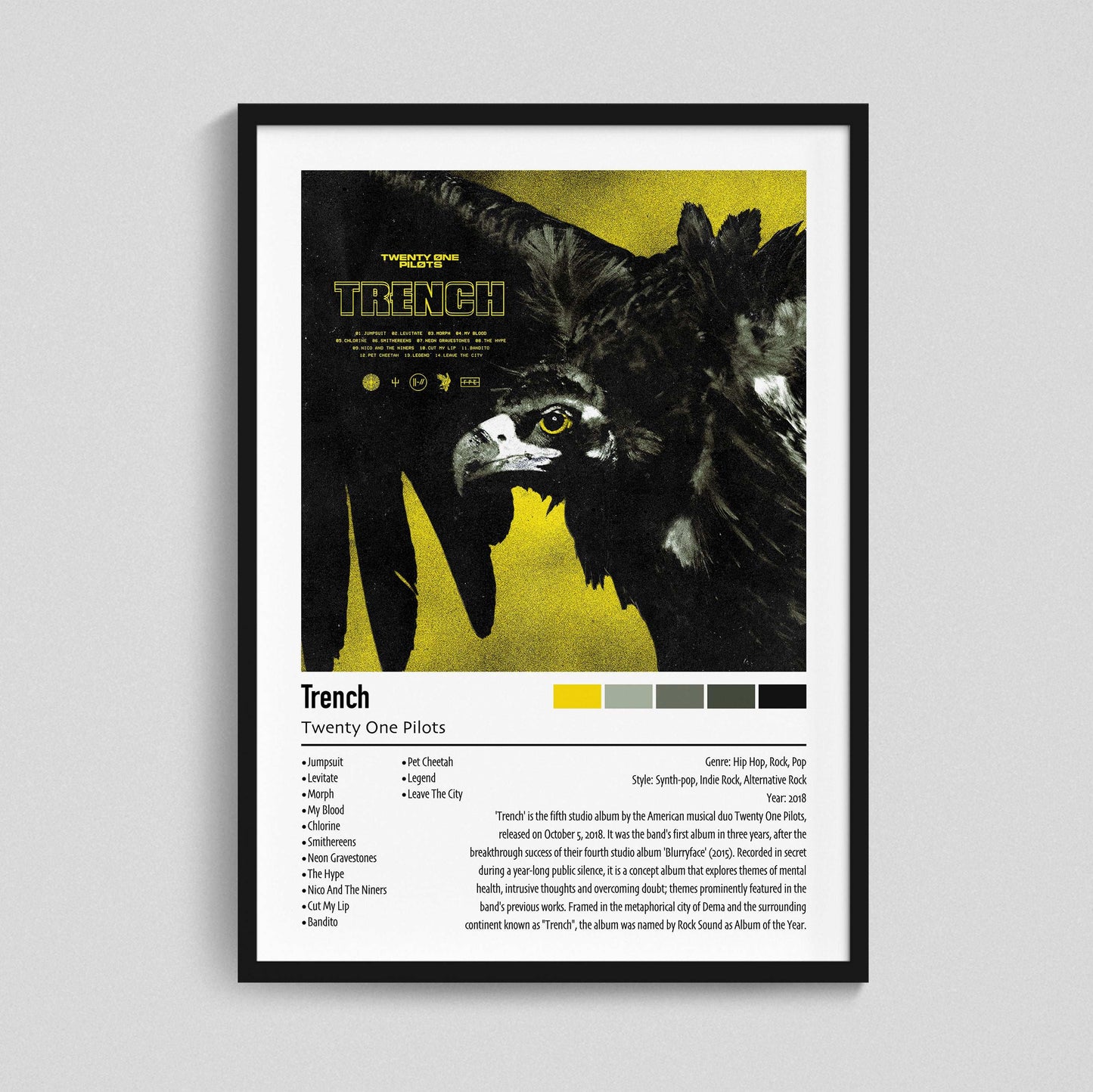 Twenty One Pilots | Trench | Custom Album Cover Poster Print