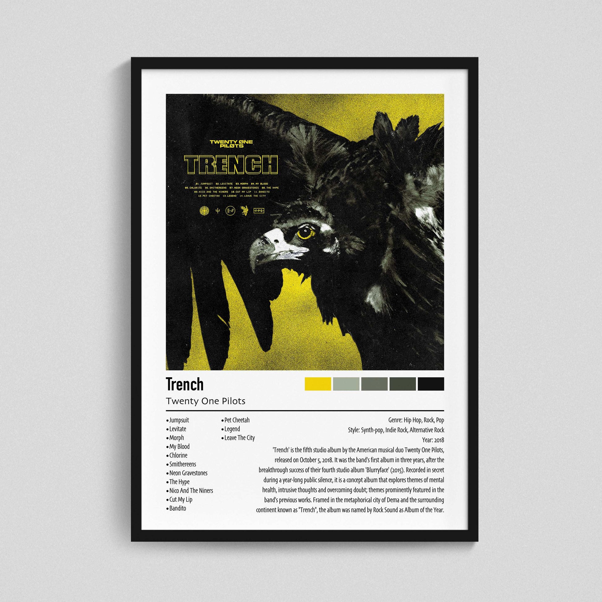 Twenty One Pilots | Trench | Custom Album Cover Poster Print