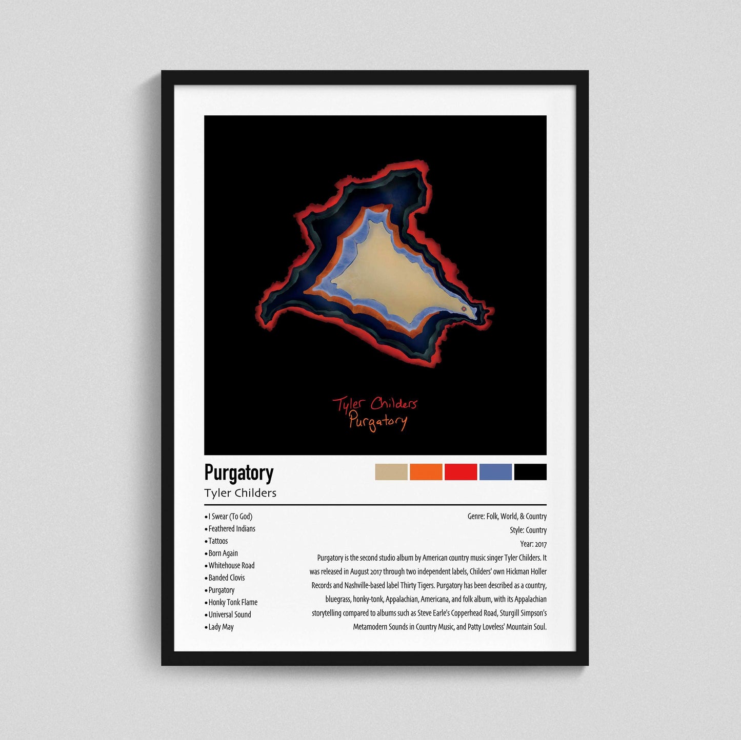 Tyler Childers | Purgatory | Custom Album Cover Poster Print