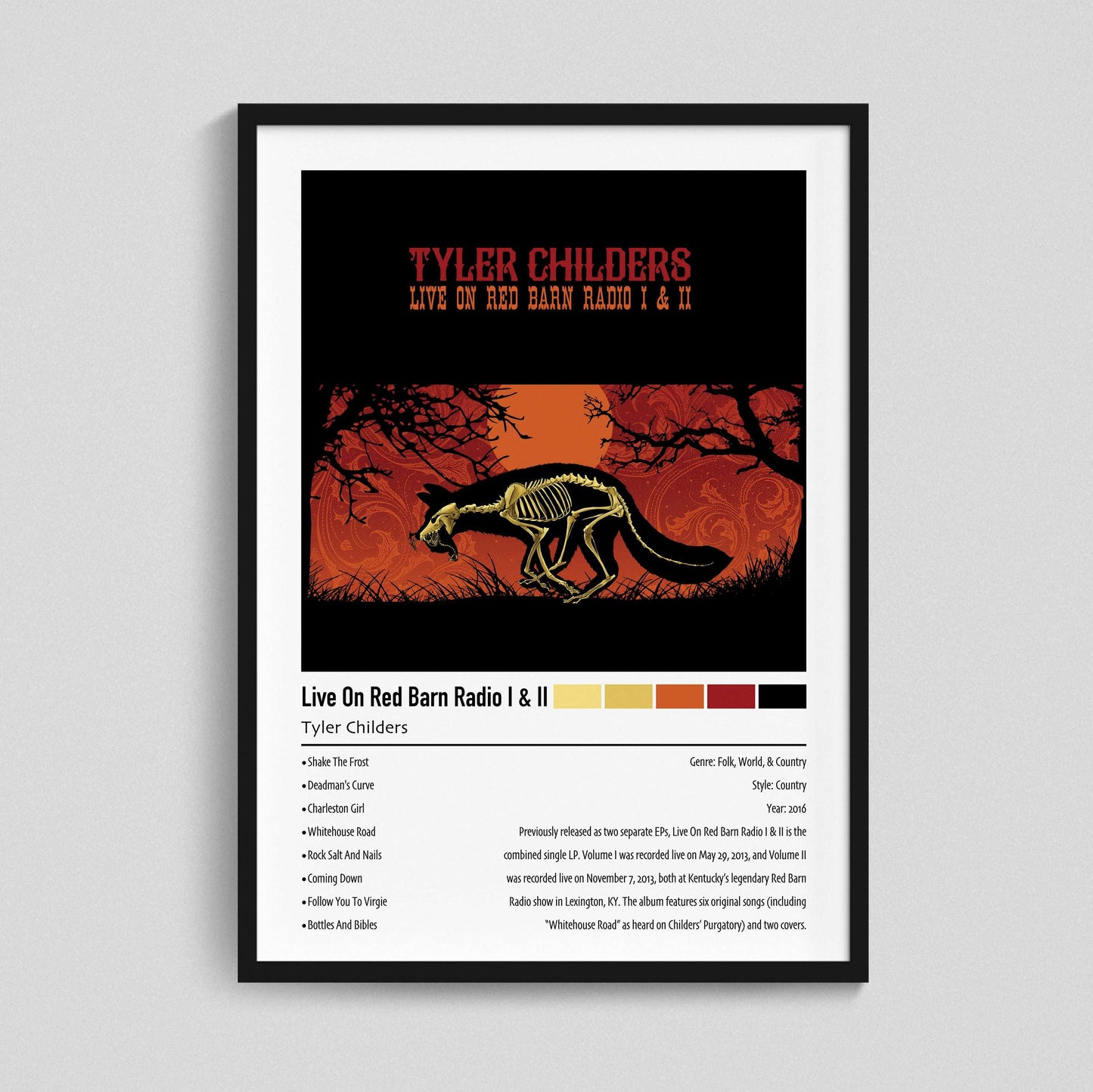 Tylers Child | Live On Red Barn Radio I & II | Custom Album Cover Poster Print