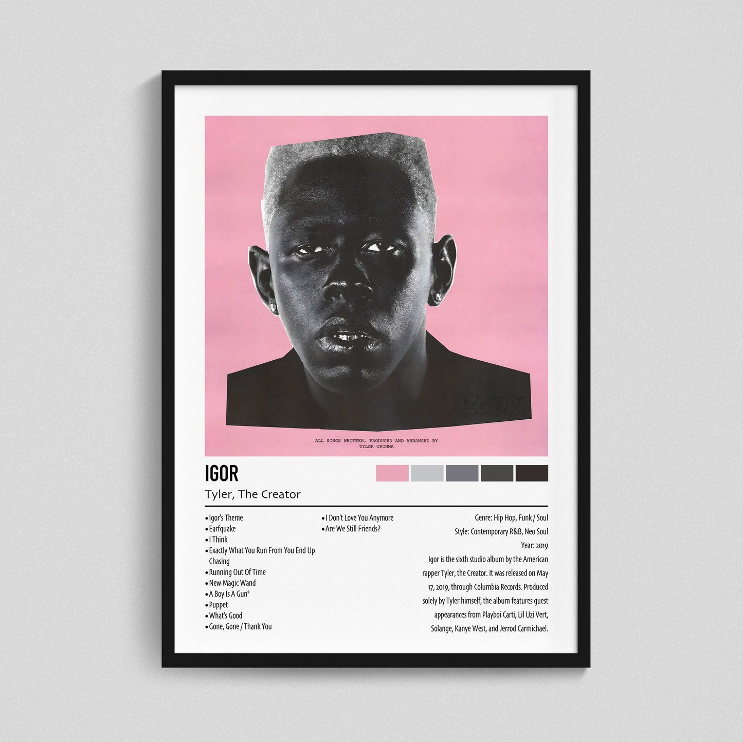 Tyler, The Creator | IGOR | Custom Album Cover Poster Print