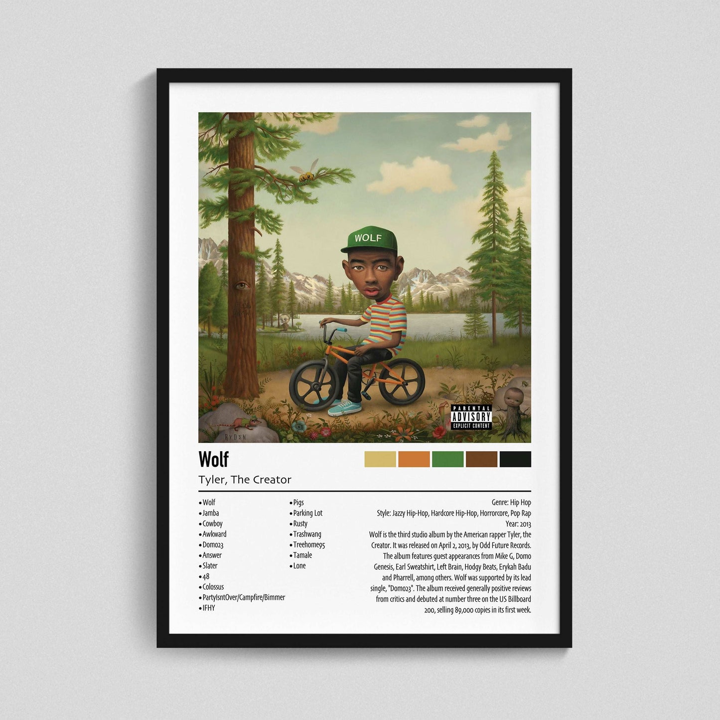 Tyler, The Creator | Wolf | Custom Album Cover Poster Print