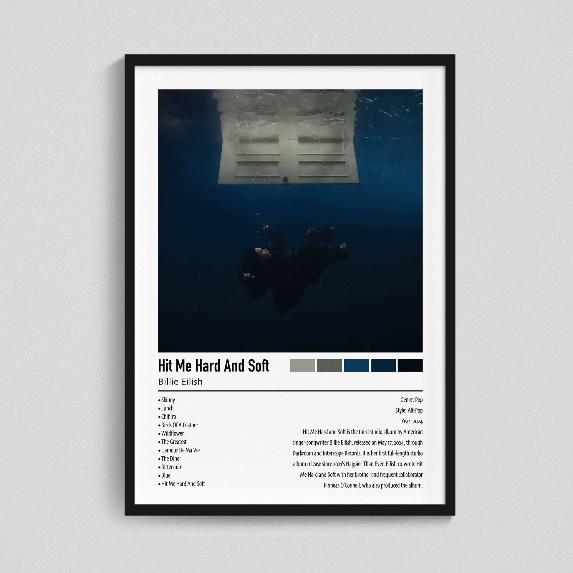 Billie Eilish | Hit Me Hard And Soft | Custom Album Cover Poster Print