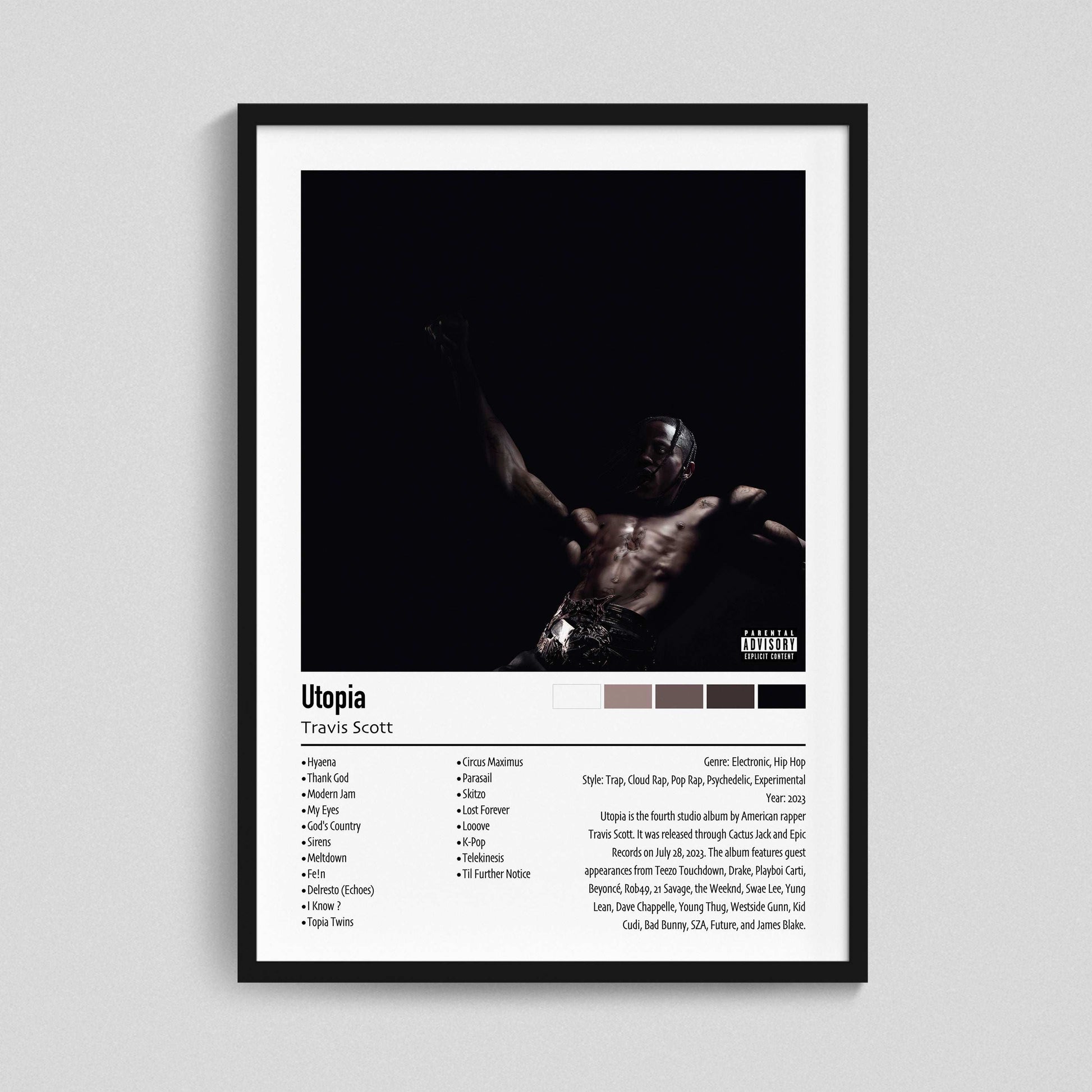 Travis Scott | Utopia | Custom Album Cover Poster Print