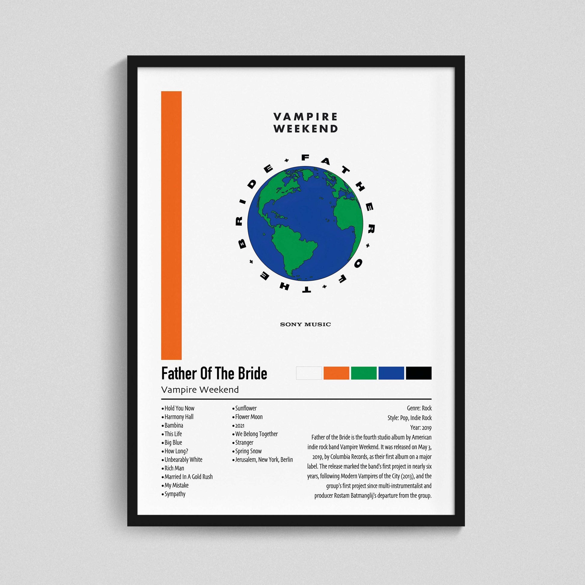 Vampire Weekend | Father Of The Bride | Custom Album Cover Poster Print