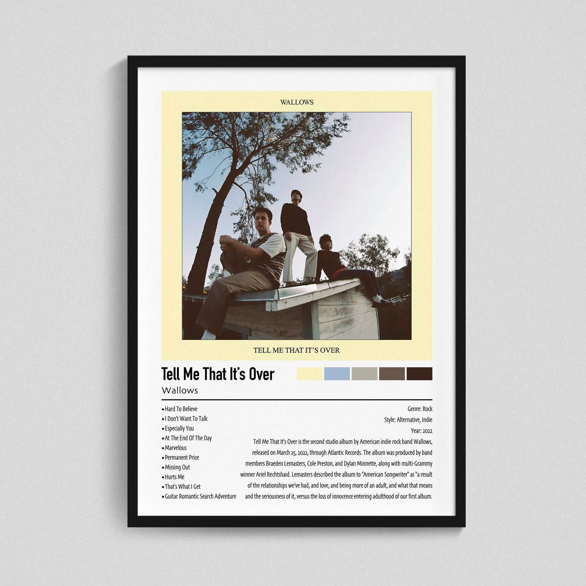 Wallows | Tell Me That It's Over | Custom Album Cover Poster Print
