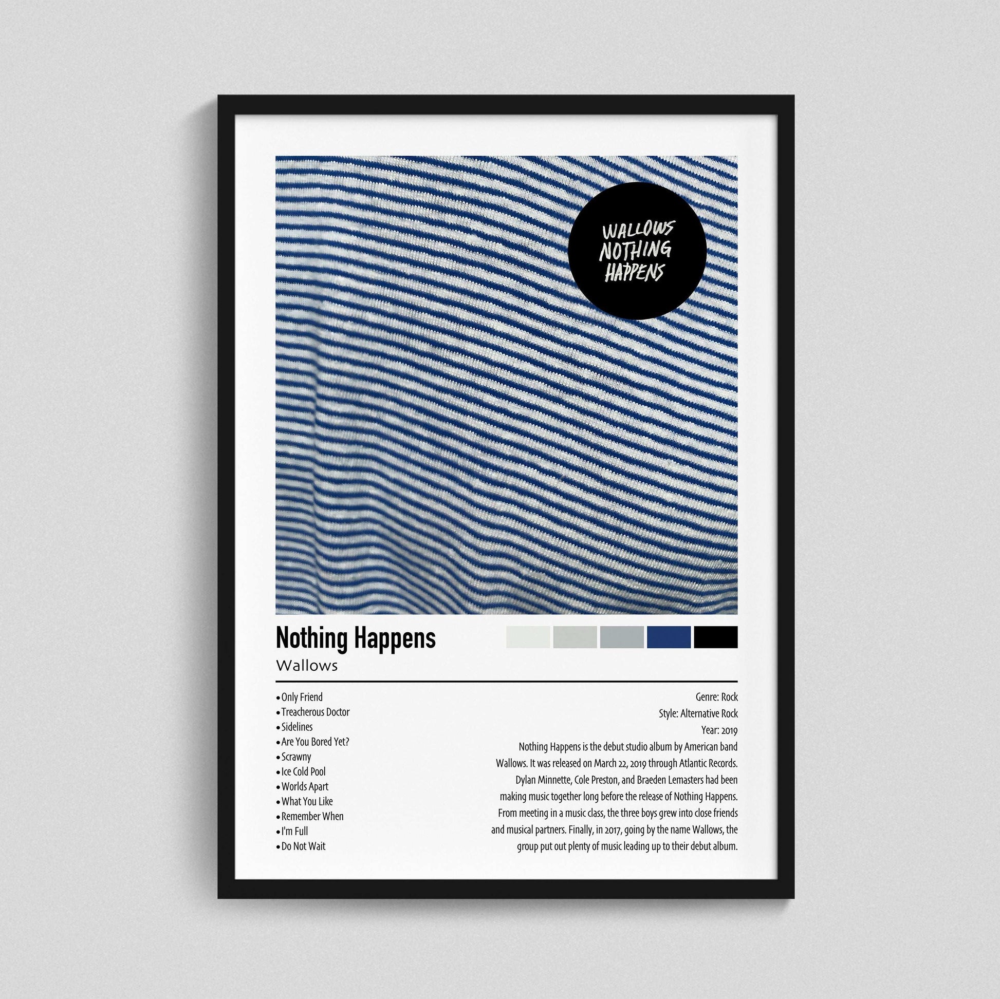 Wallows | Nothing Happens | Custom Album Cover Poster Print