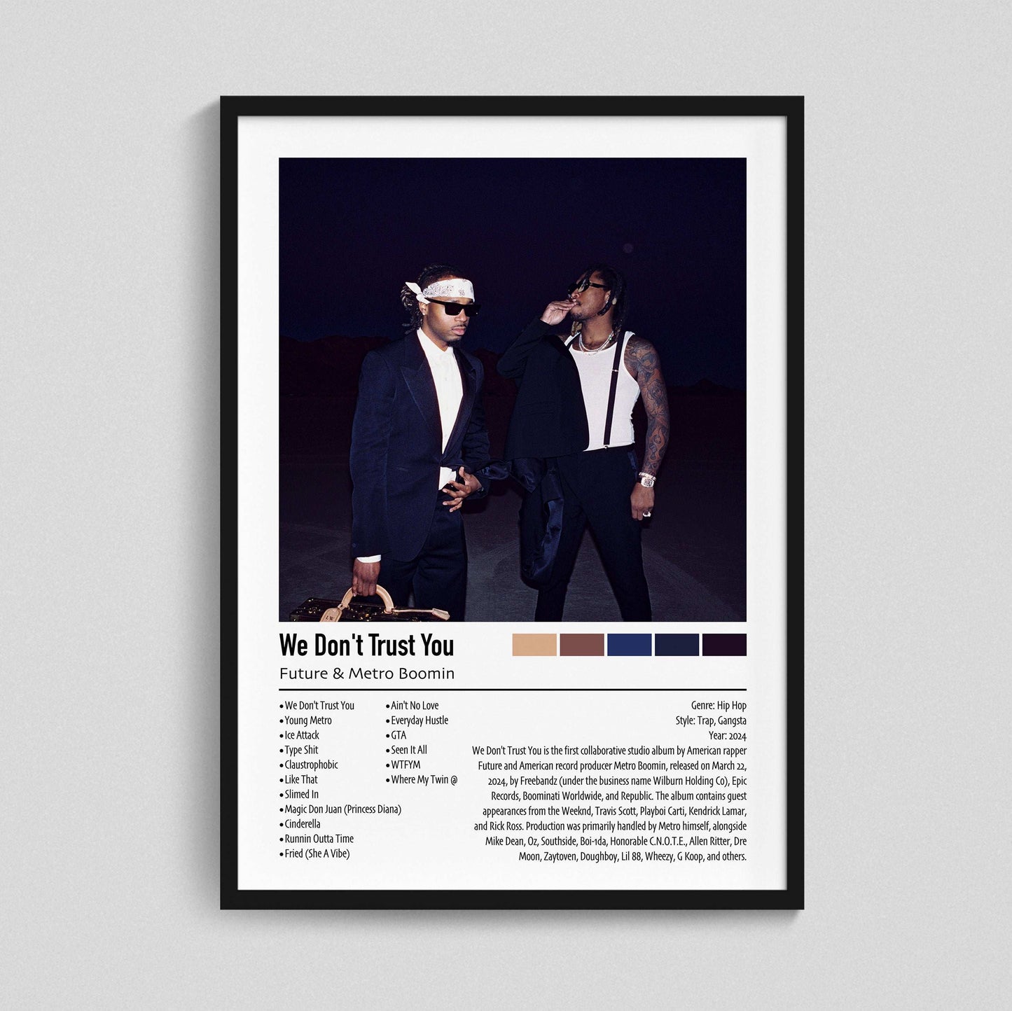 Future & Metro Boomin | We Don't Trust You | Custom Album Cover Poster Print
