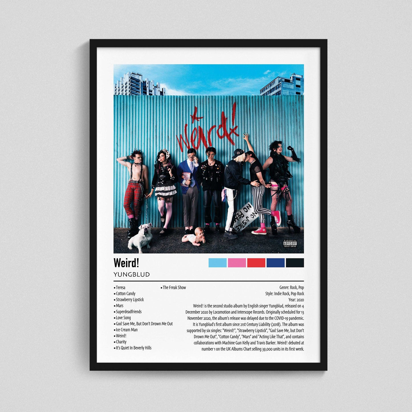 YUNGBLUD | Weird! | Custom Album Cover Poster Print