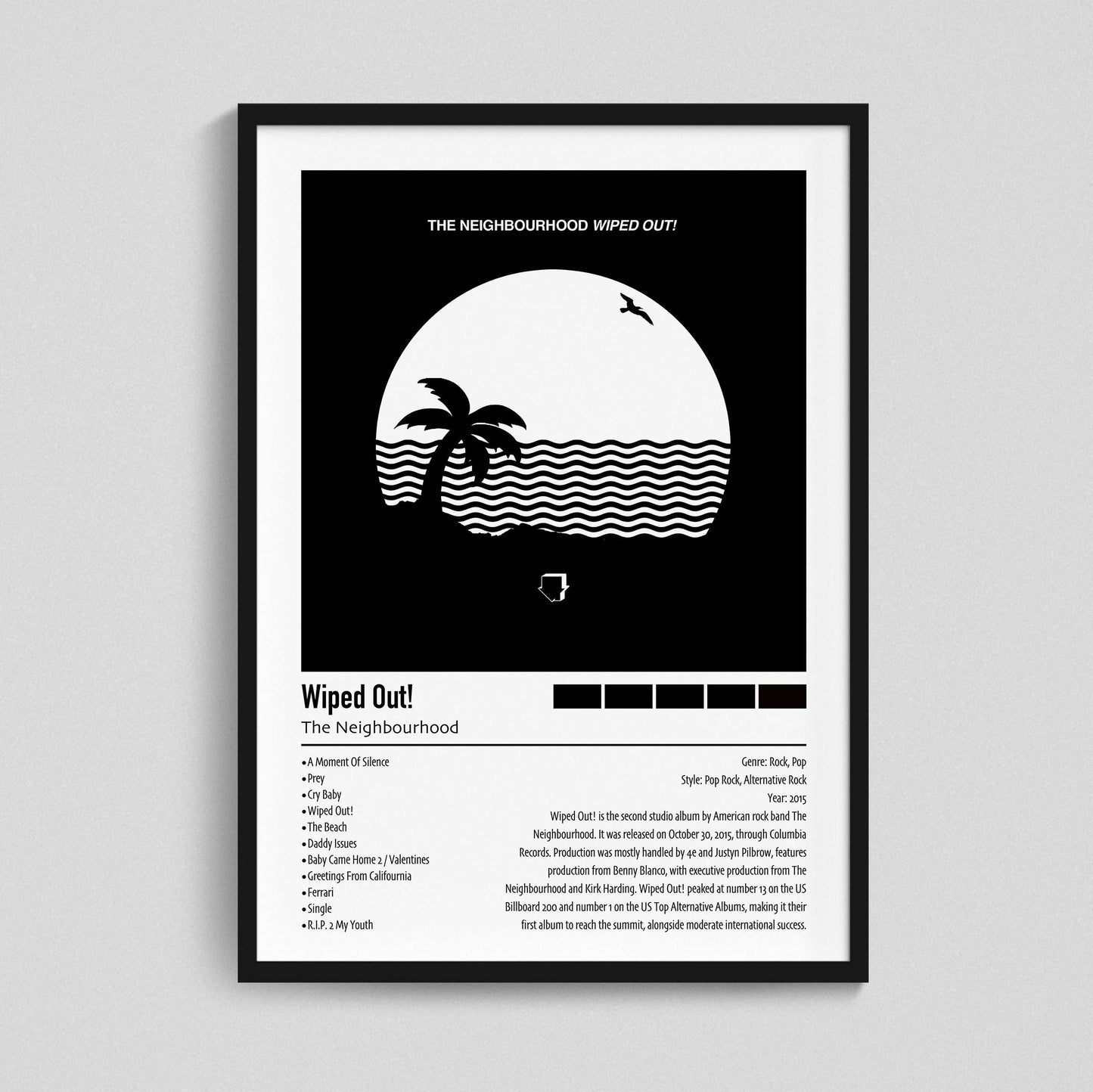 The Neighbourhood | Wiped Out! | Custom Album Cover Poster Print