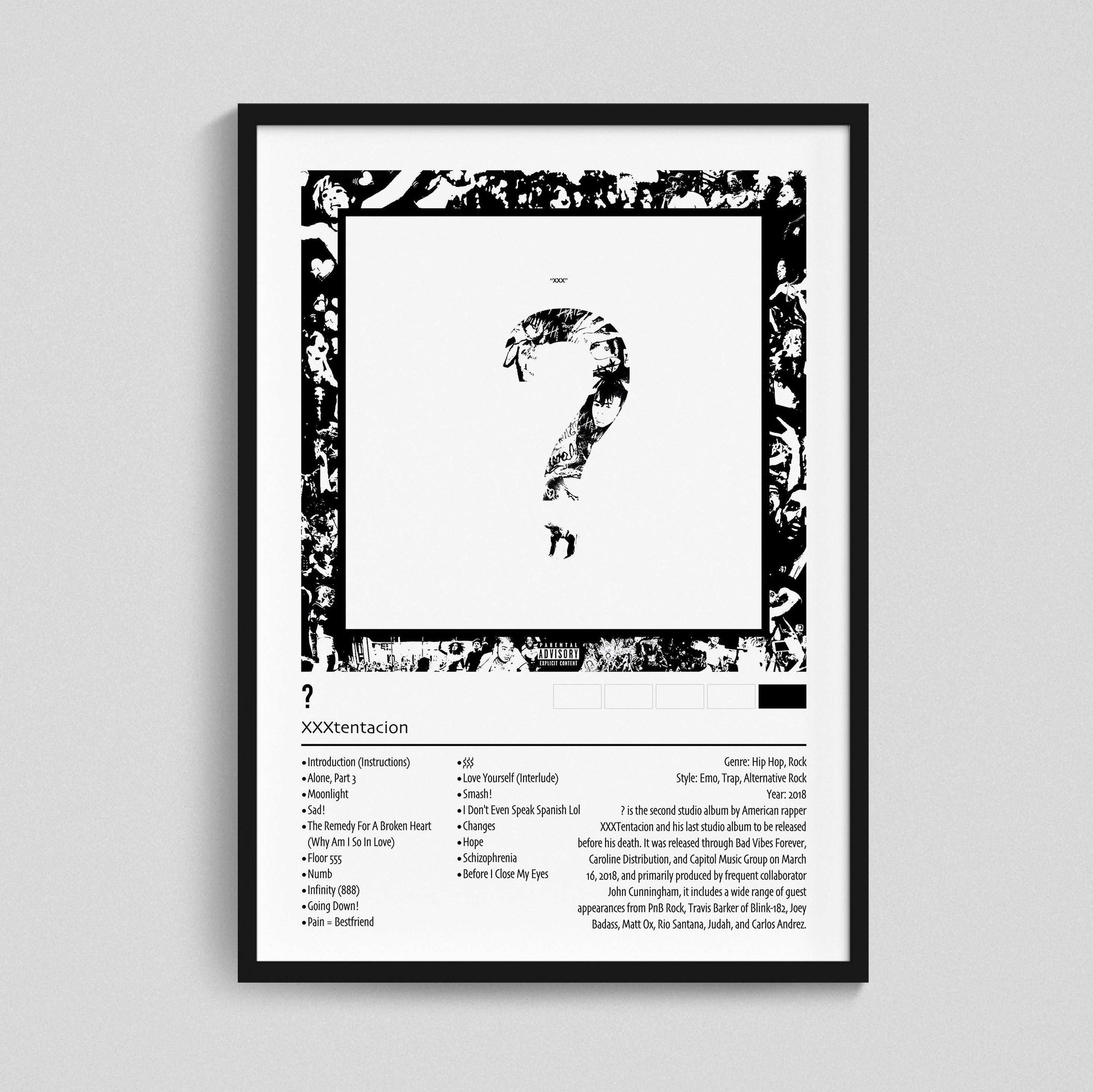 XXXtentacion | ? | Custom Album Cover Poster Print