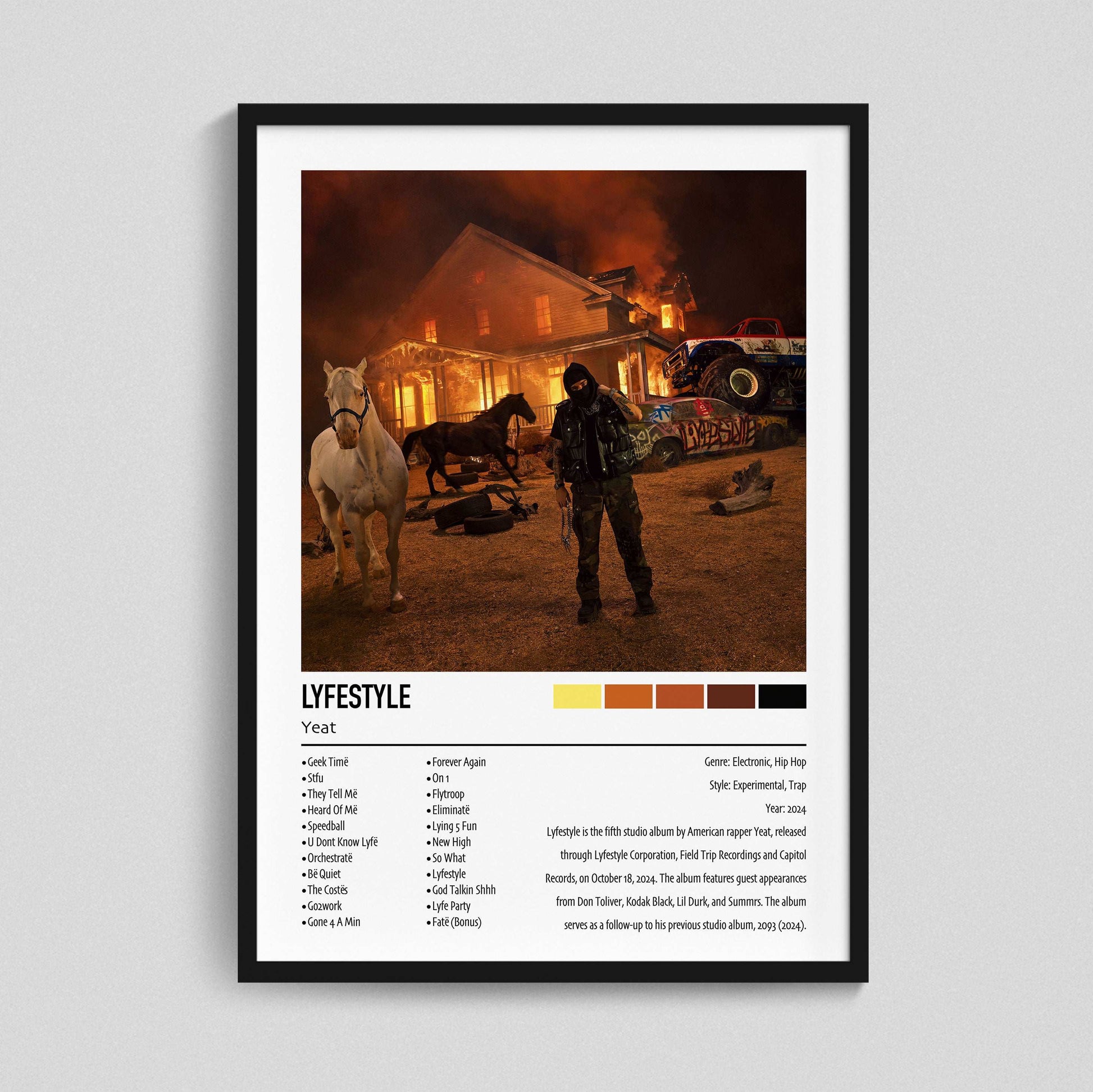 Yeat | LYFESTYLE | Custom Album Cover Poster Print