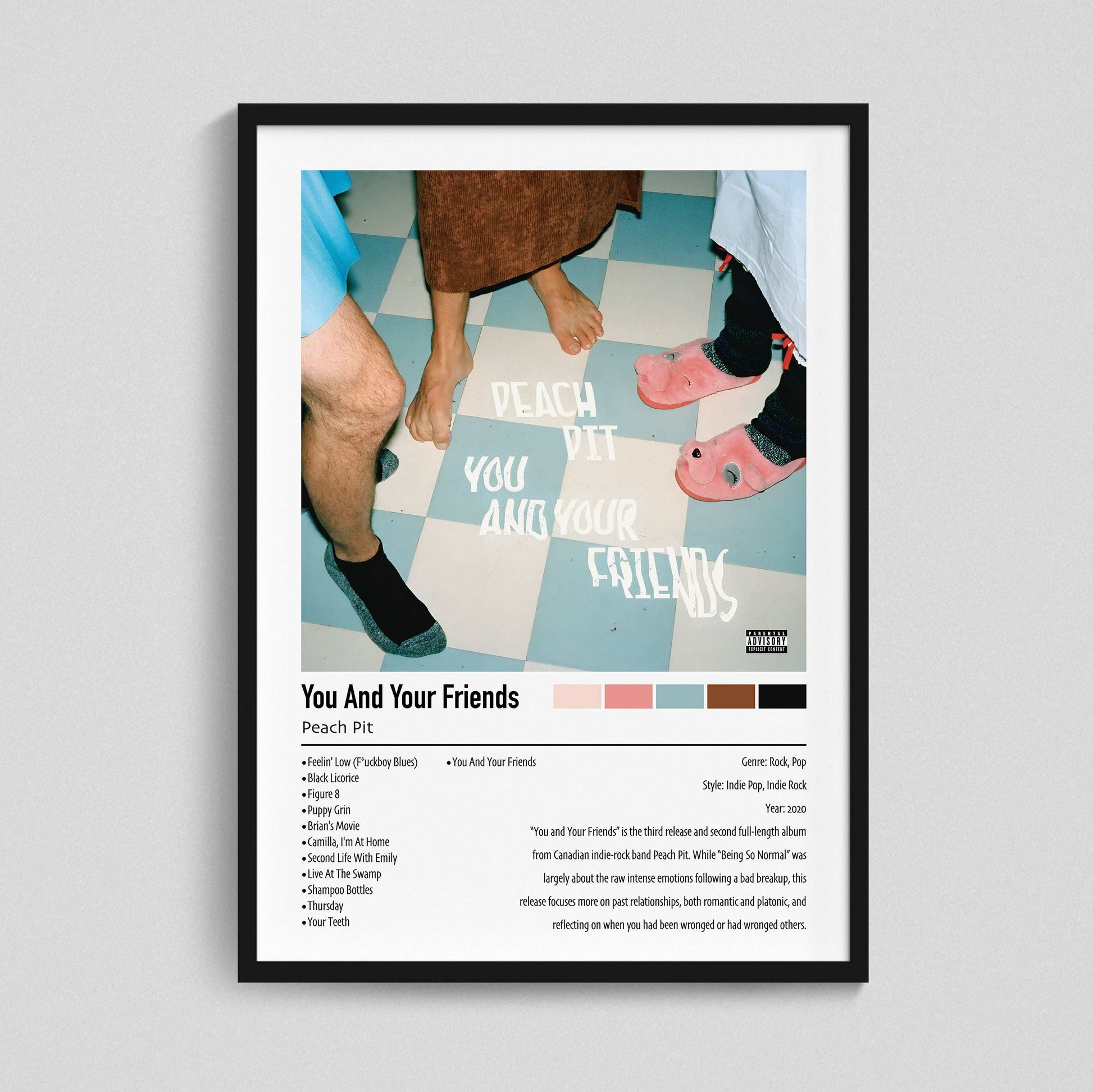 Peach Pit | You And Your Friends | Custom Album Cover Poster Print