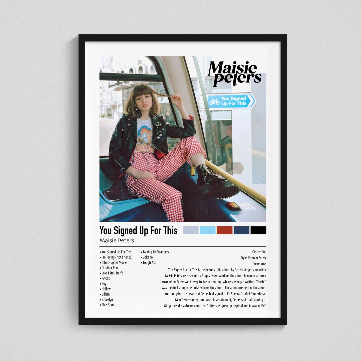 Maisie Peters | You Signed Up For This| Custom Album Cover Poster Print
