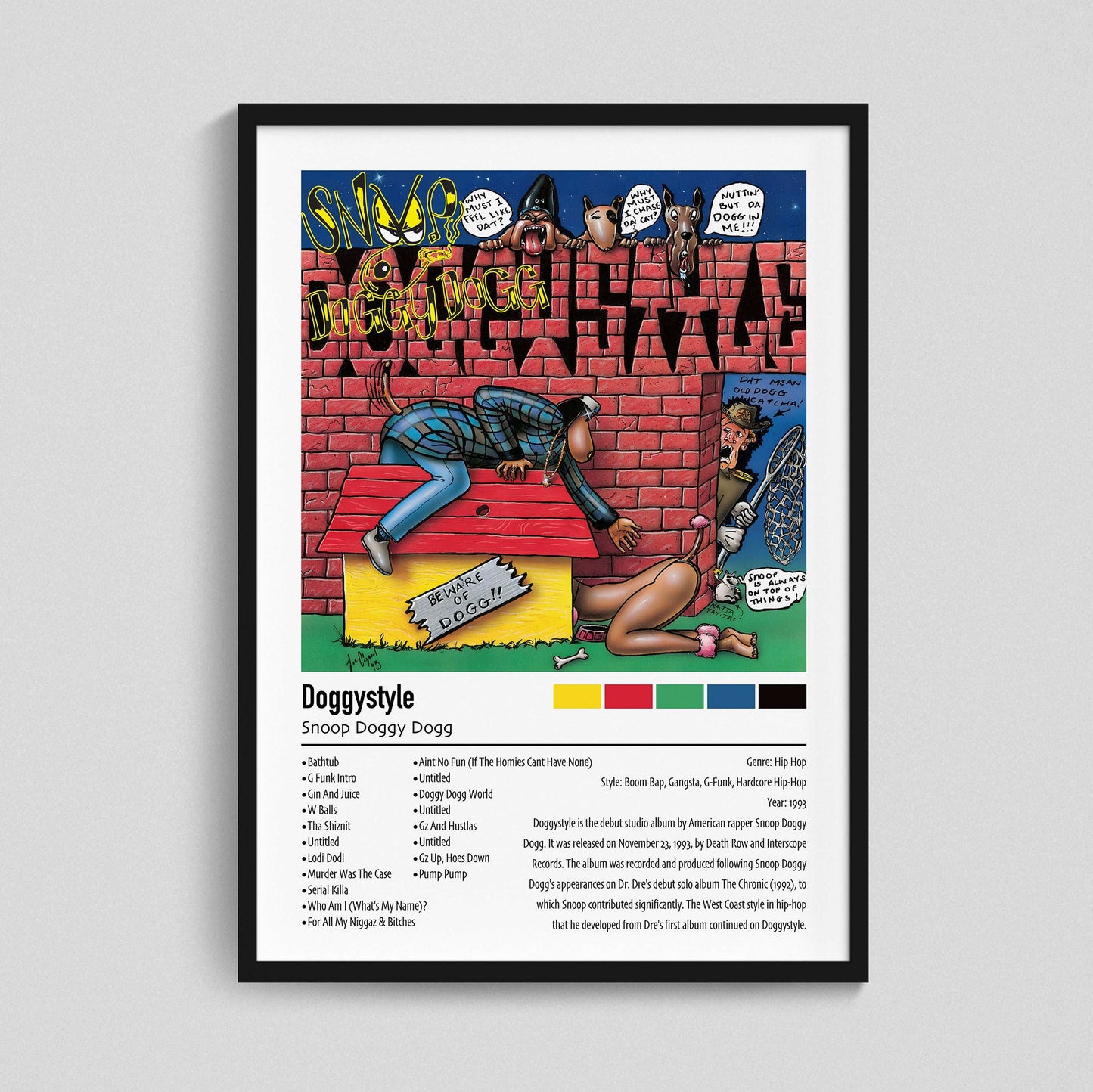 Snoop Doggy Dogg | Doggystyle | Custom Album Cover Poster Print