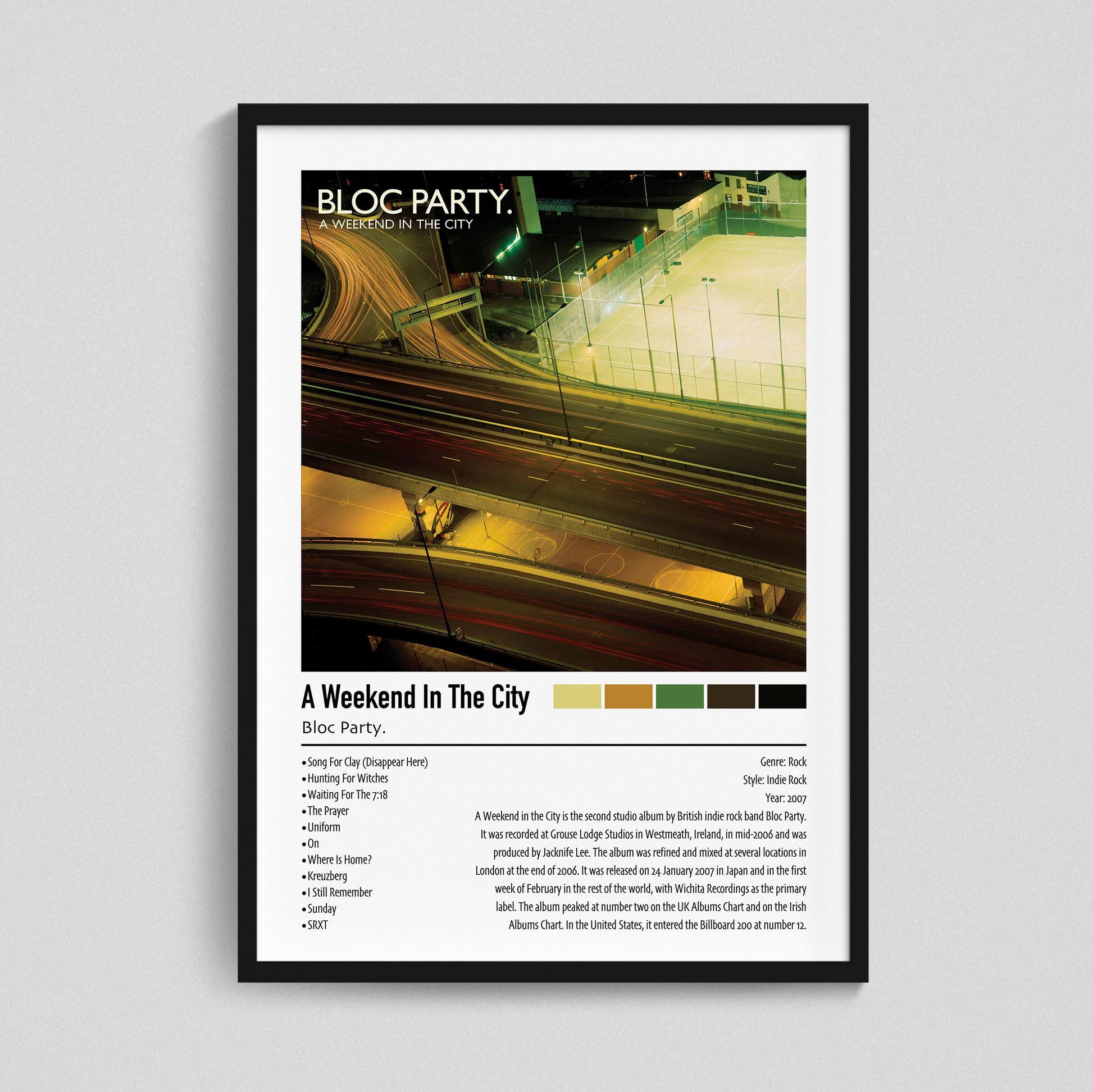 Bloc Party. | A Weekend In The City | Custom Album Cover Poster Print