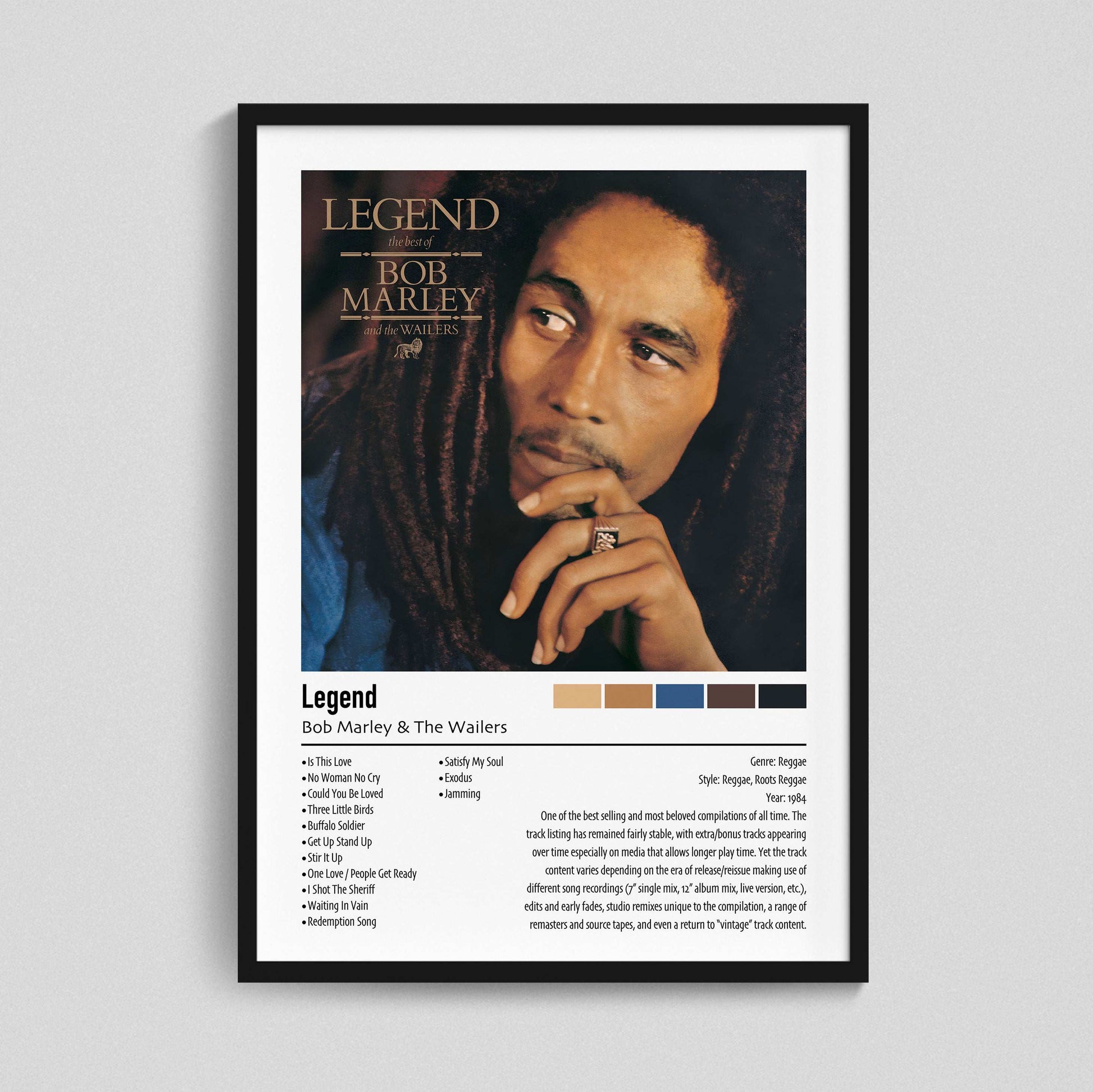Bob Marley & The Wailers | Legend | Custom Album Cover Poster Print