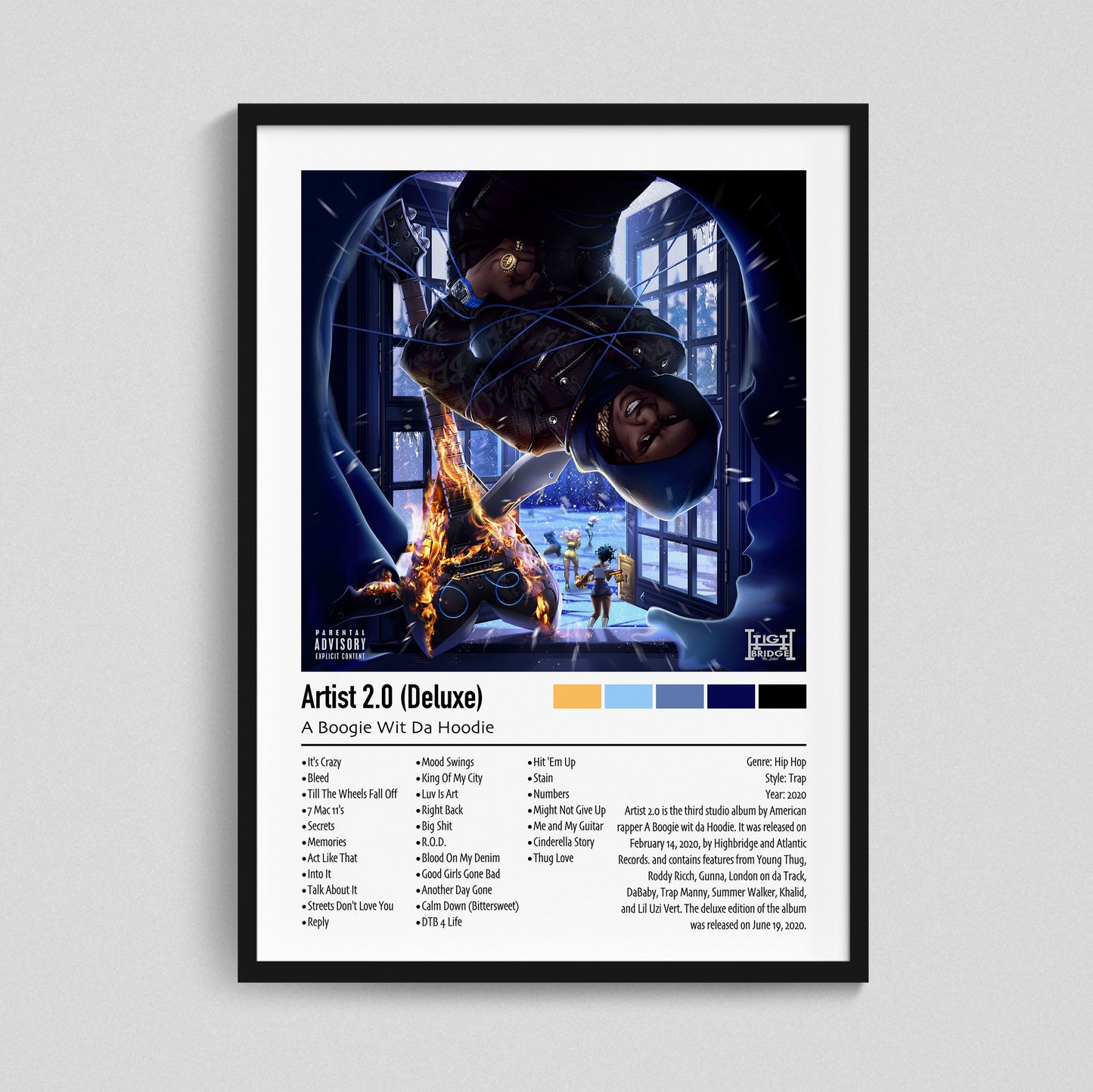 A Boogie Wit Da Hoodie | Artist 2.0 (Deluxe) | Custom Album Cover Poster Print
