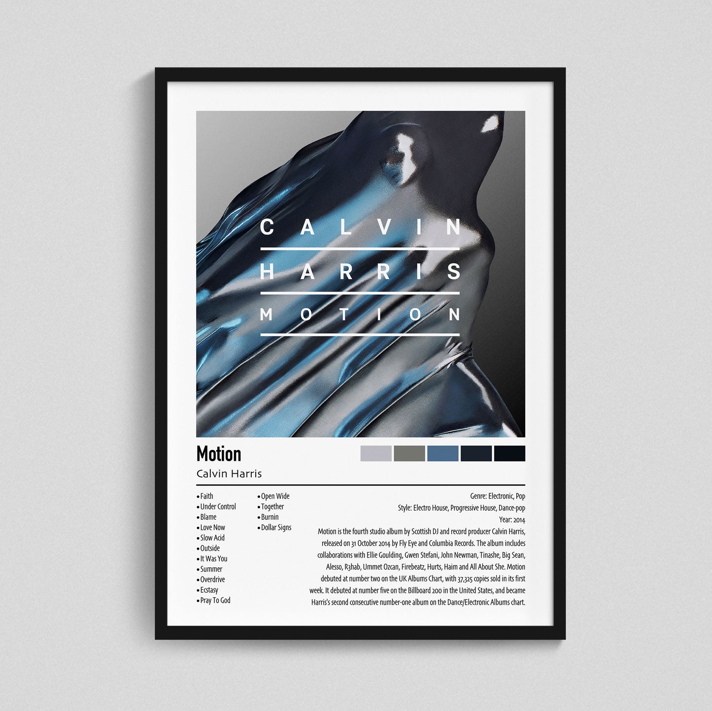 Calvin Harris | Motion | Custom Album Cover Poster Print