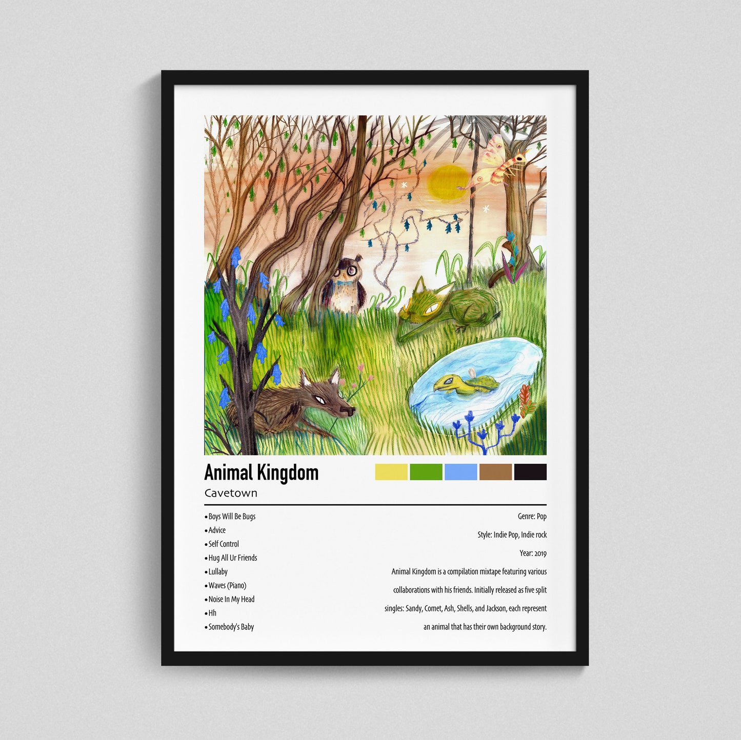 Cavetown | Animal Kingdom | Custom Album Cover Poster Print