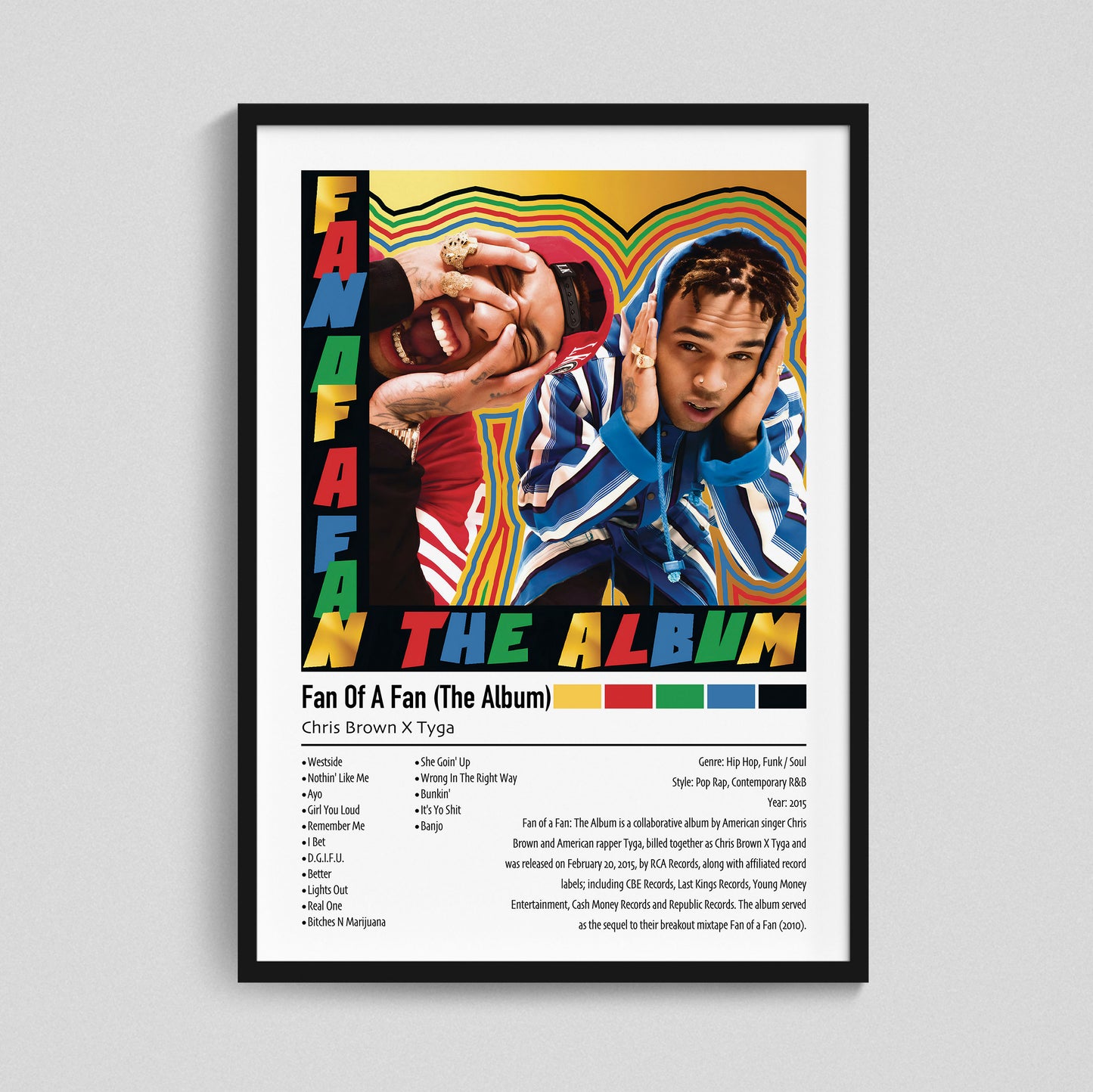 Chris Brown X Tyga | Fan Of A Fan (The Album) | Custom Album Cover Poster Print
