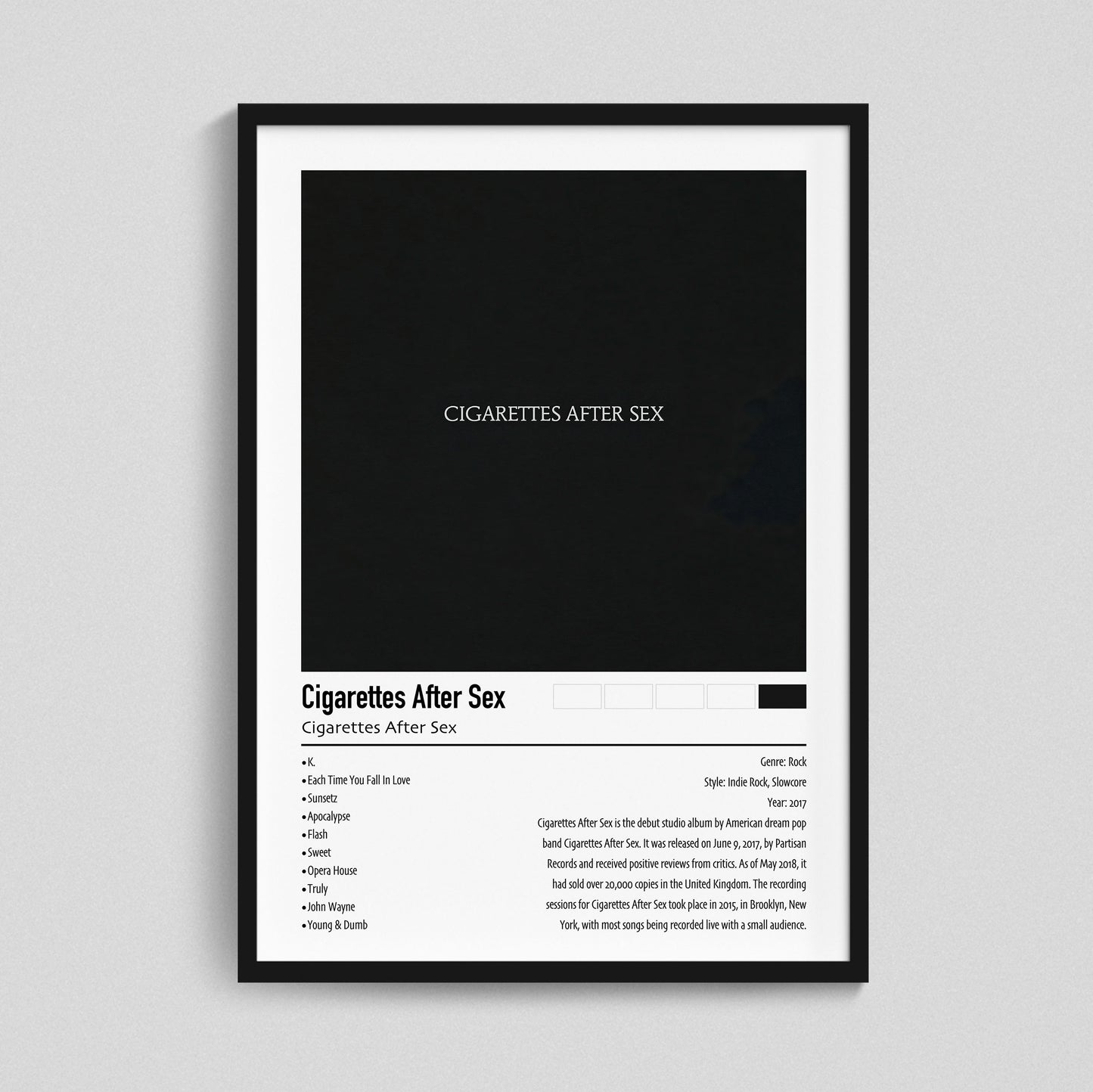 Cigarettes After Sex | Cigarettes After Sex | Custom Album Cover Poster Print