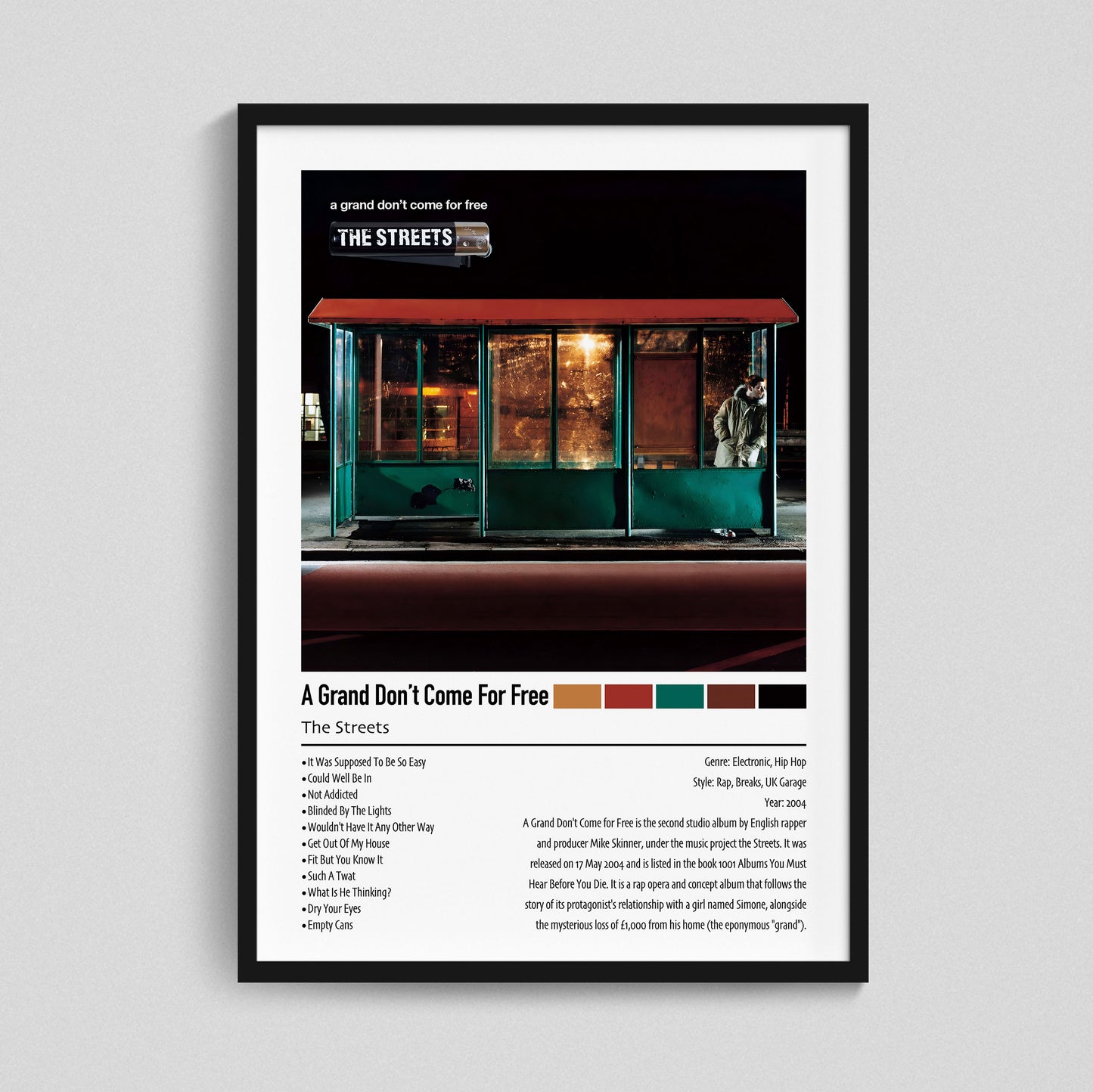 The Streets | A Grand Don't Come For Free | Custom Album Cover Poster Print