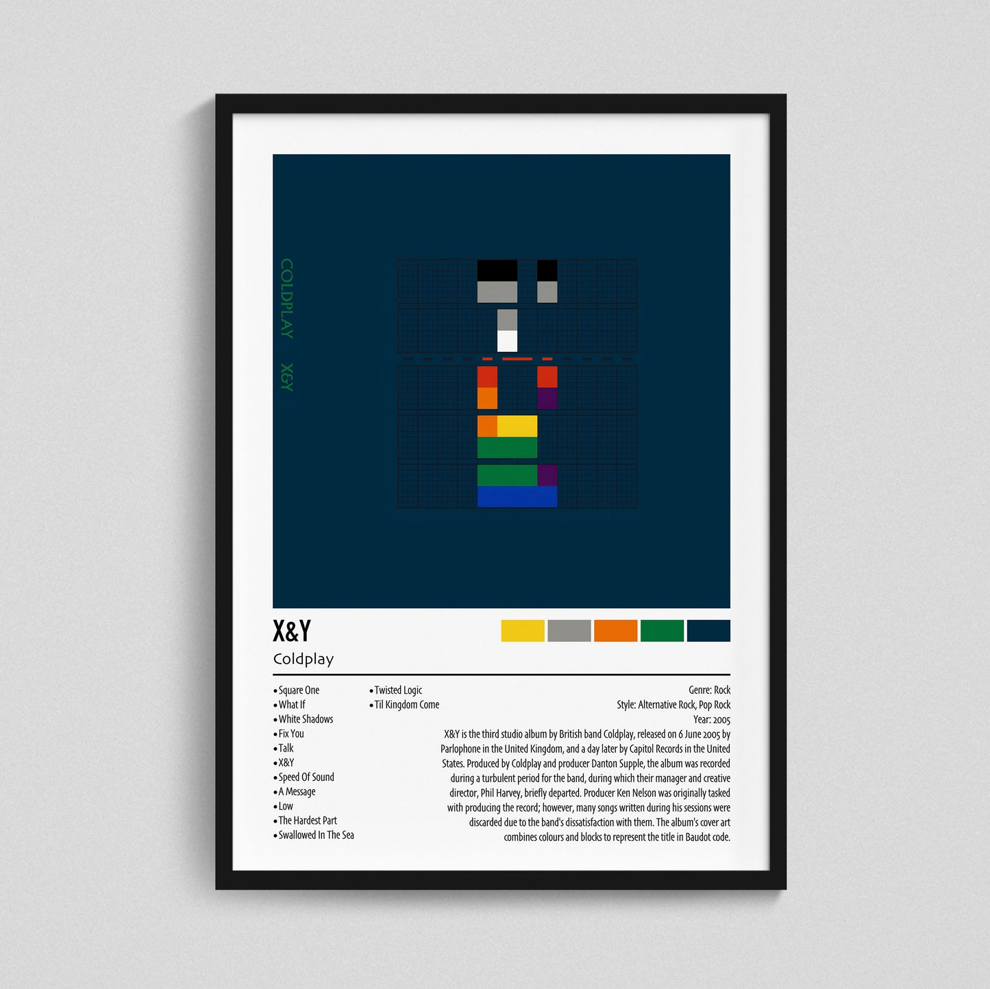 Coldplay | X&Y | Custom Album Cover Poster Print