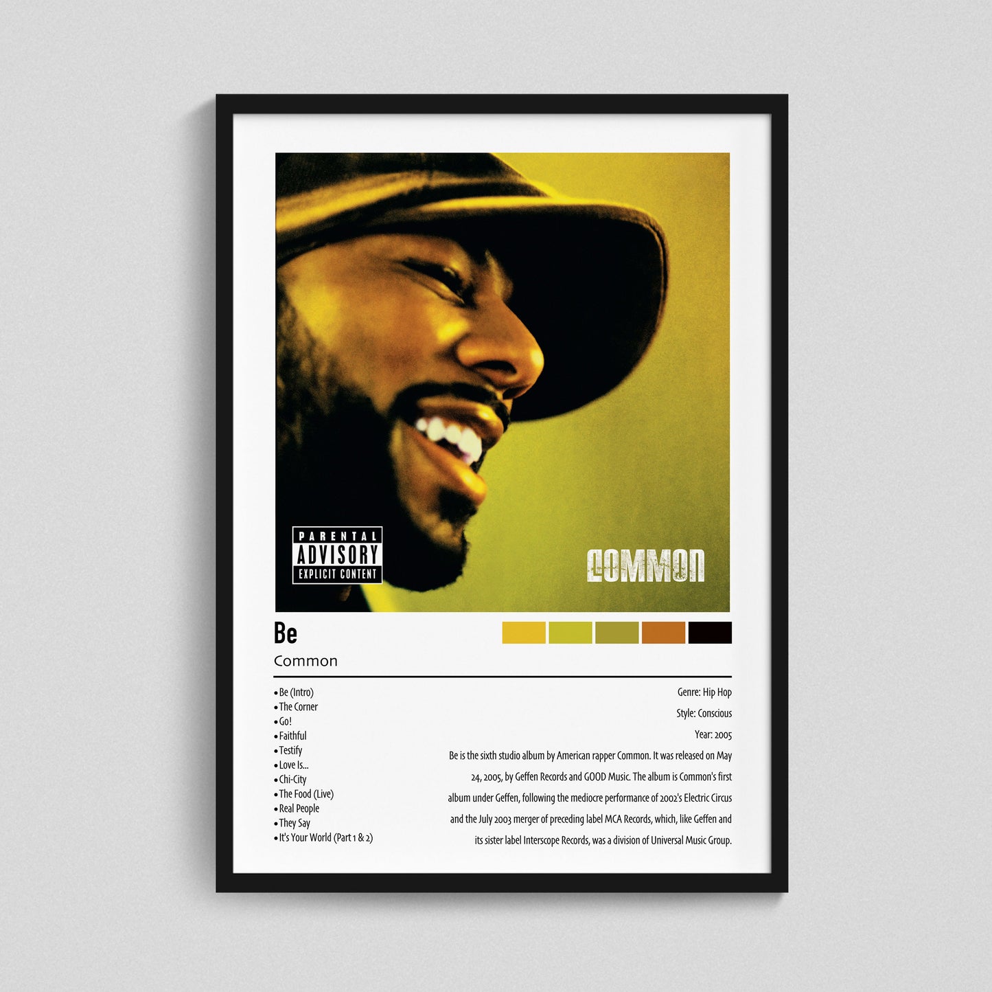 Common | Be | Custom Album Cover Poster Print