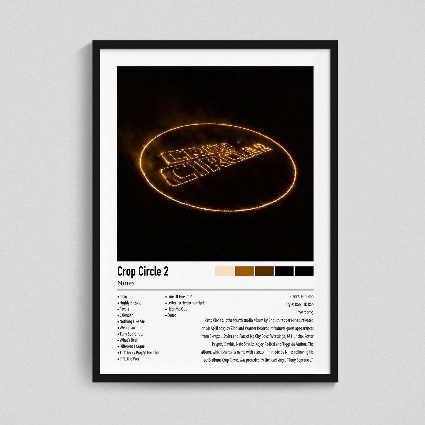 Nines | Crop Circle 2 | Custom Album Cover Poster Print
