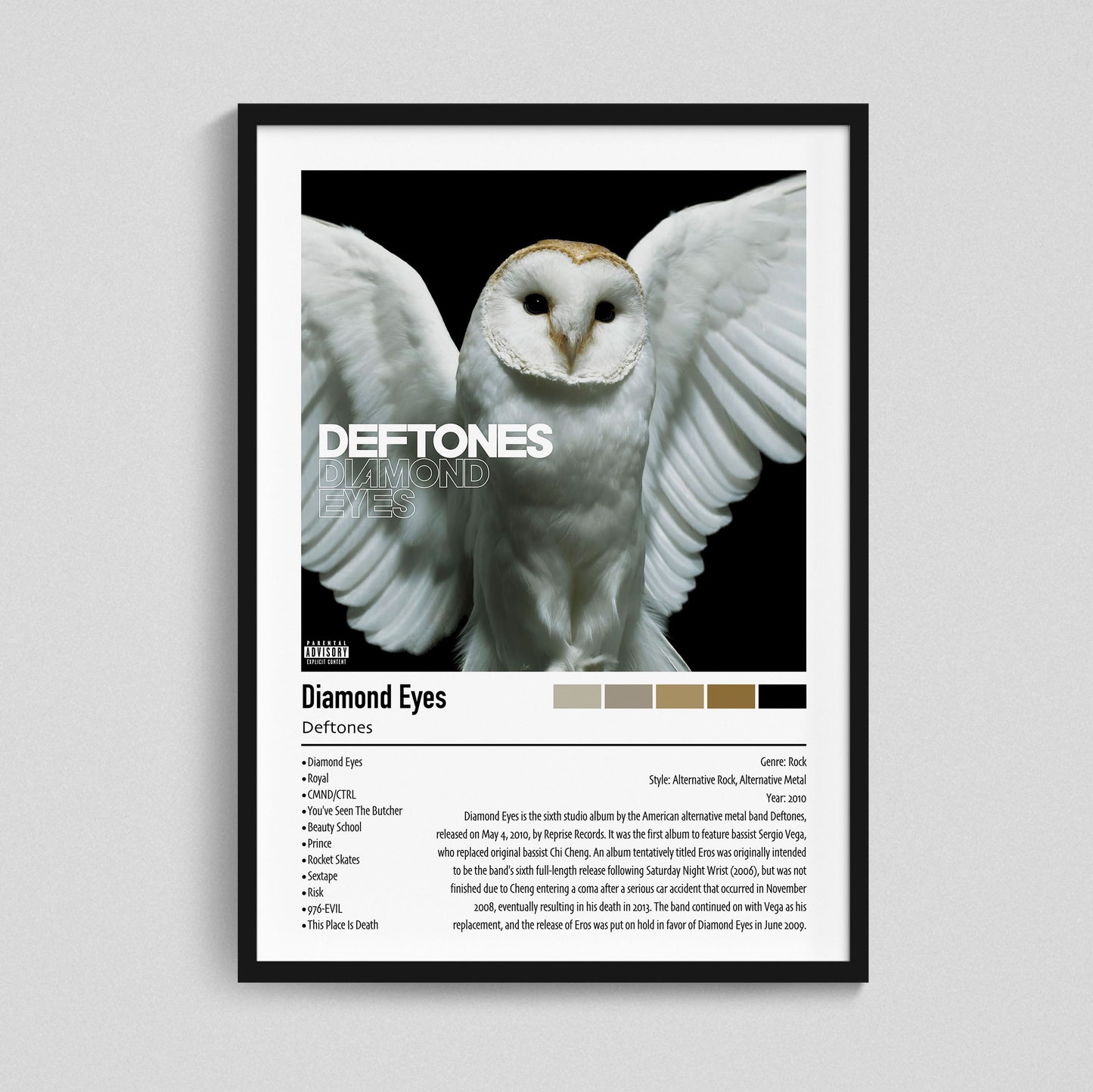 Deftones | Diamond Eyes | Custom Album Cover Poster Print