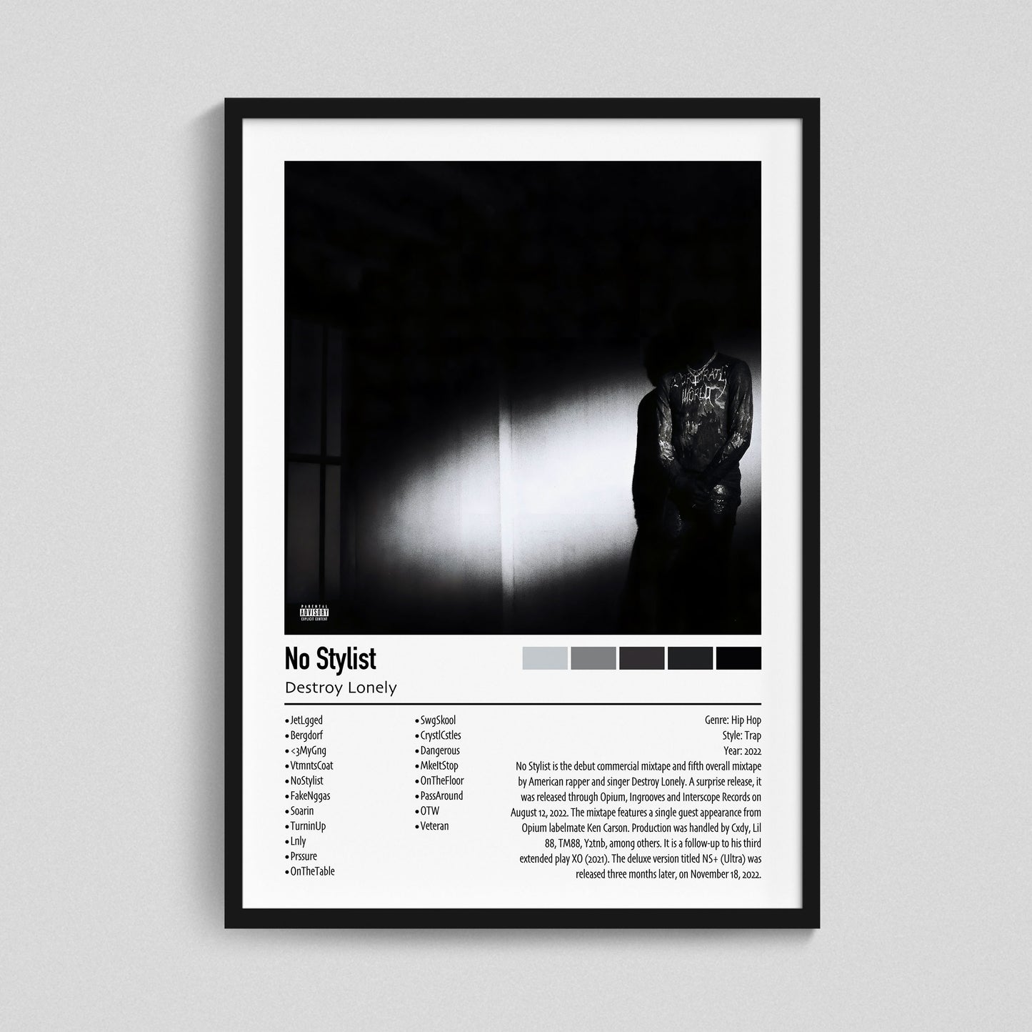 Destroy Lonely | No Stylist | Custom Album Cover Poster Print