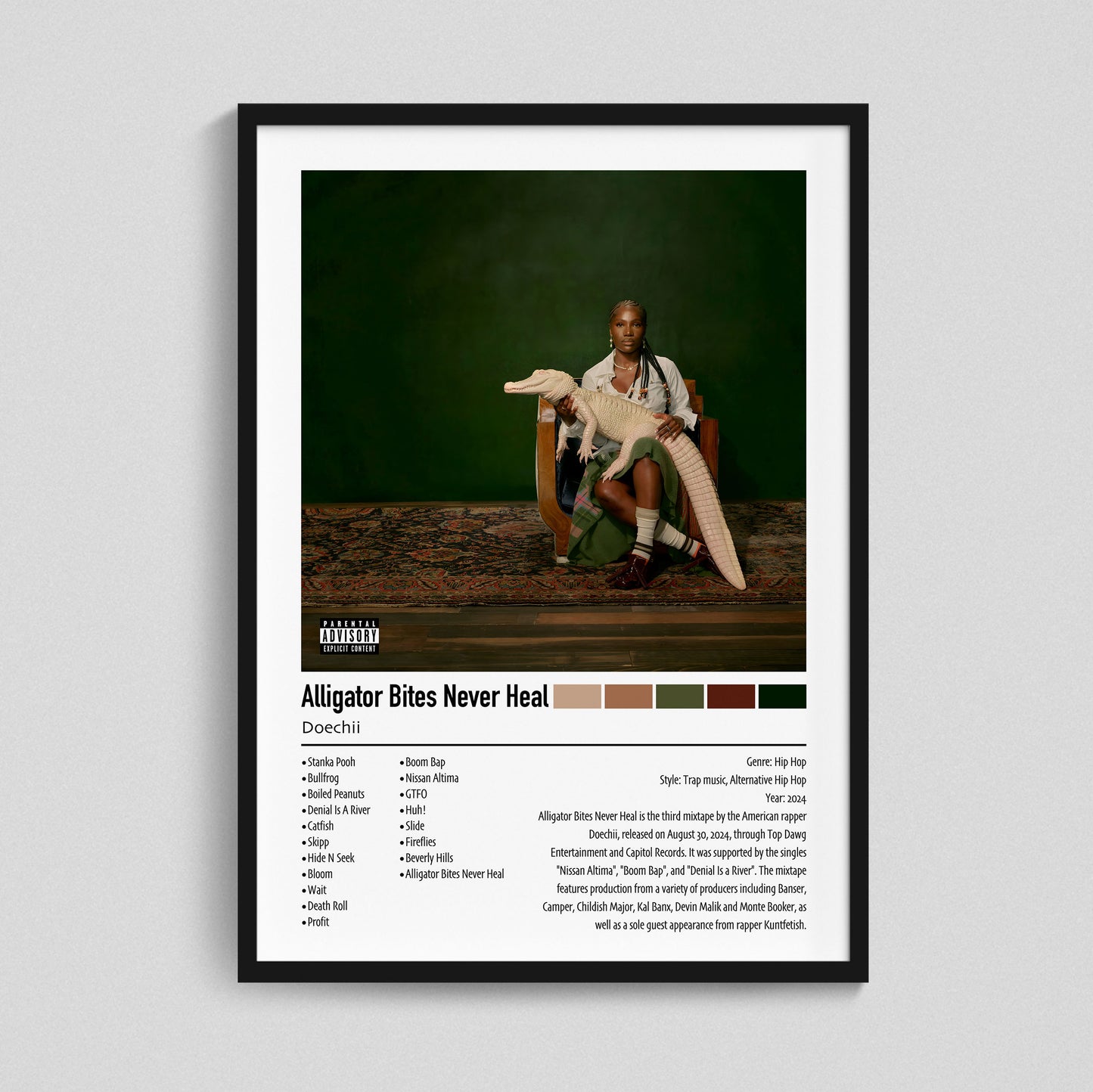 Doechii | Alligator Bites Never Heal | Custom Album Cover Poster Print