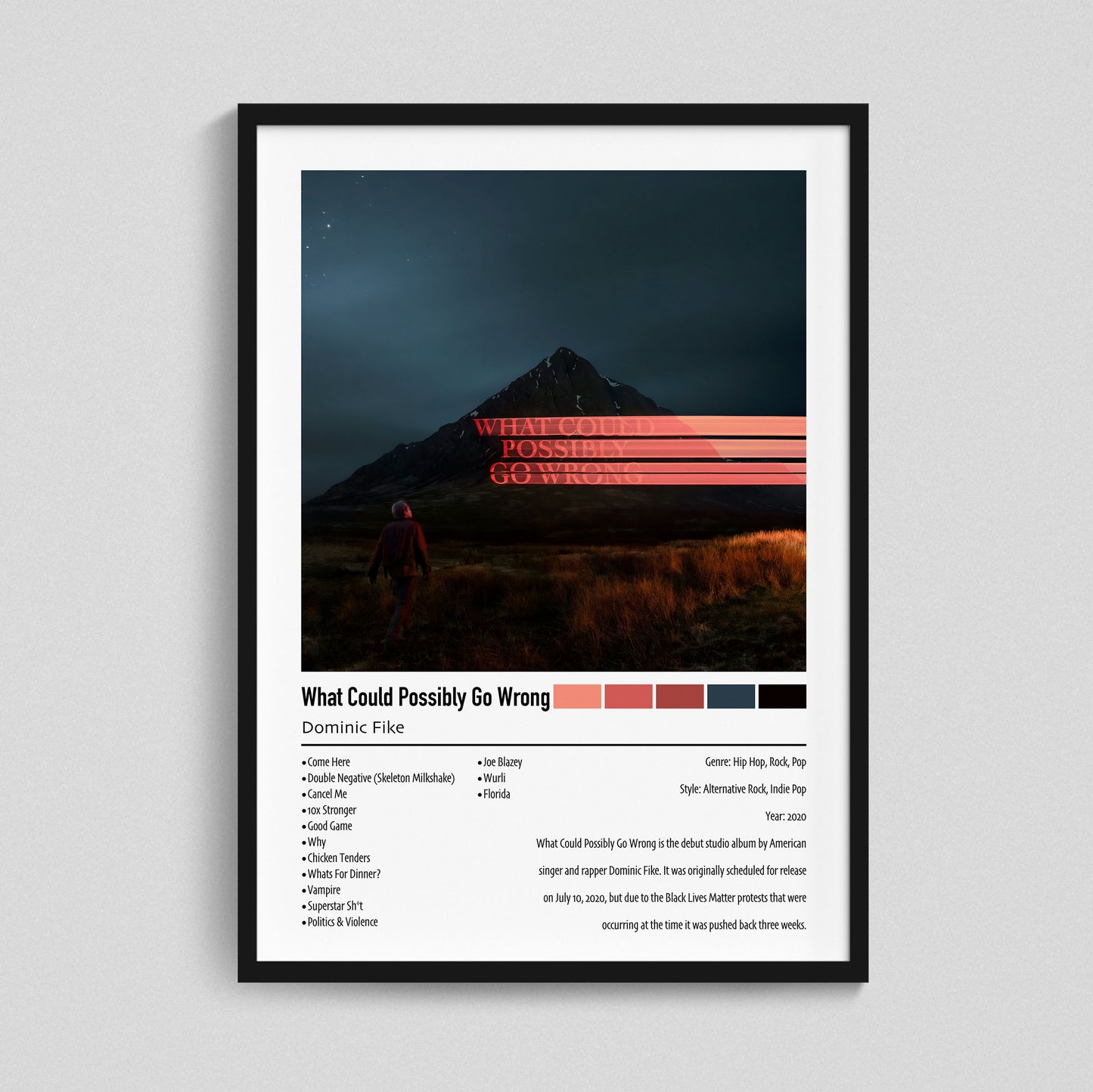 Dominic Fike | What Could Possibly Go Wrong | Custom Album Cover Poster Print