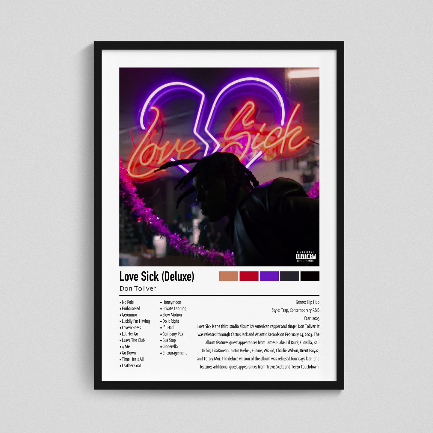 Don Toliver | Love Sick (Deluxe)| Custom Album Cover Poster Print