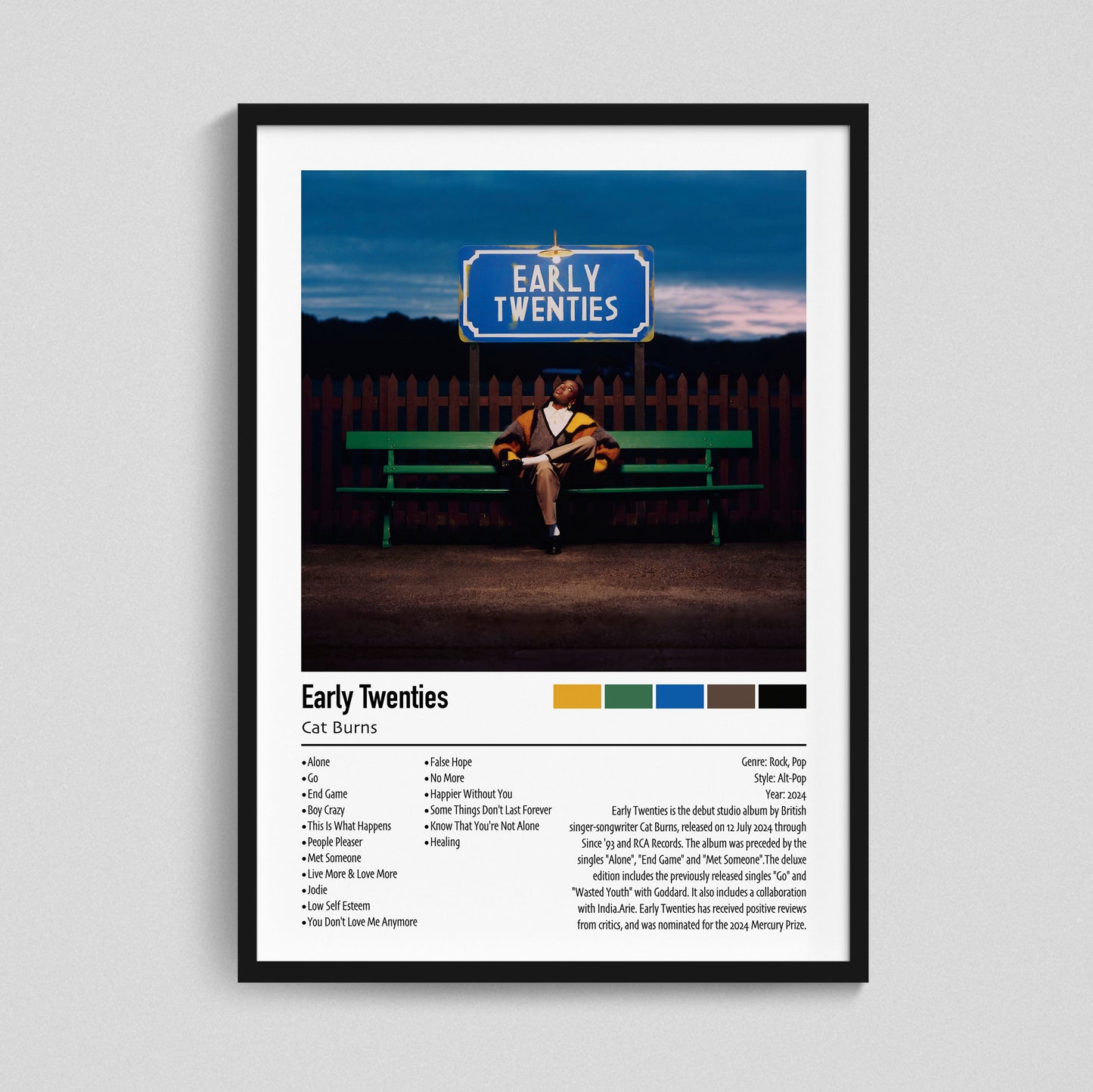 Cat Burns | Early Twenties | Custom Album Cover Poster Print