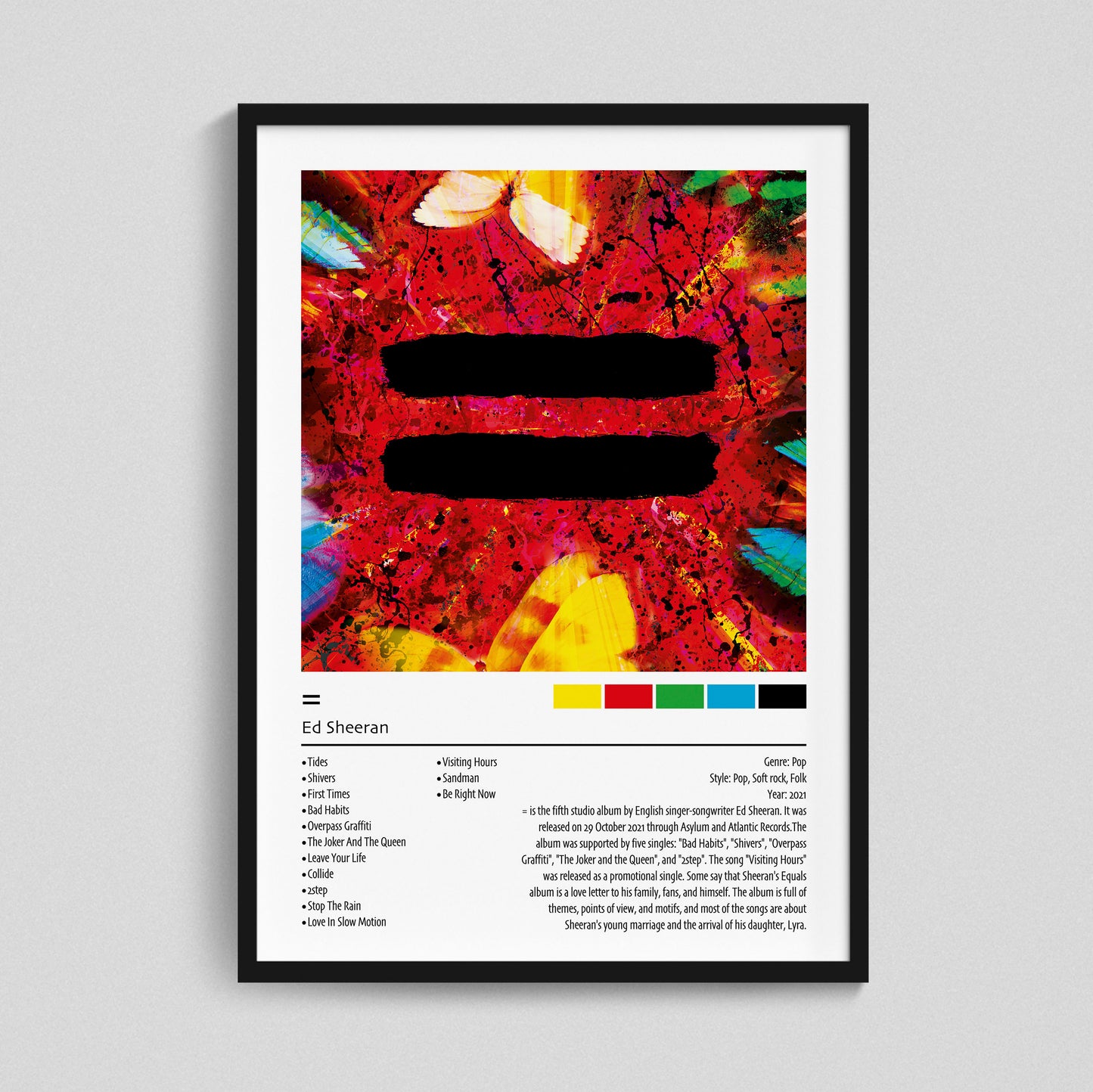 Ed Sheeran | Equals | Custom Album Cover Poster Print