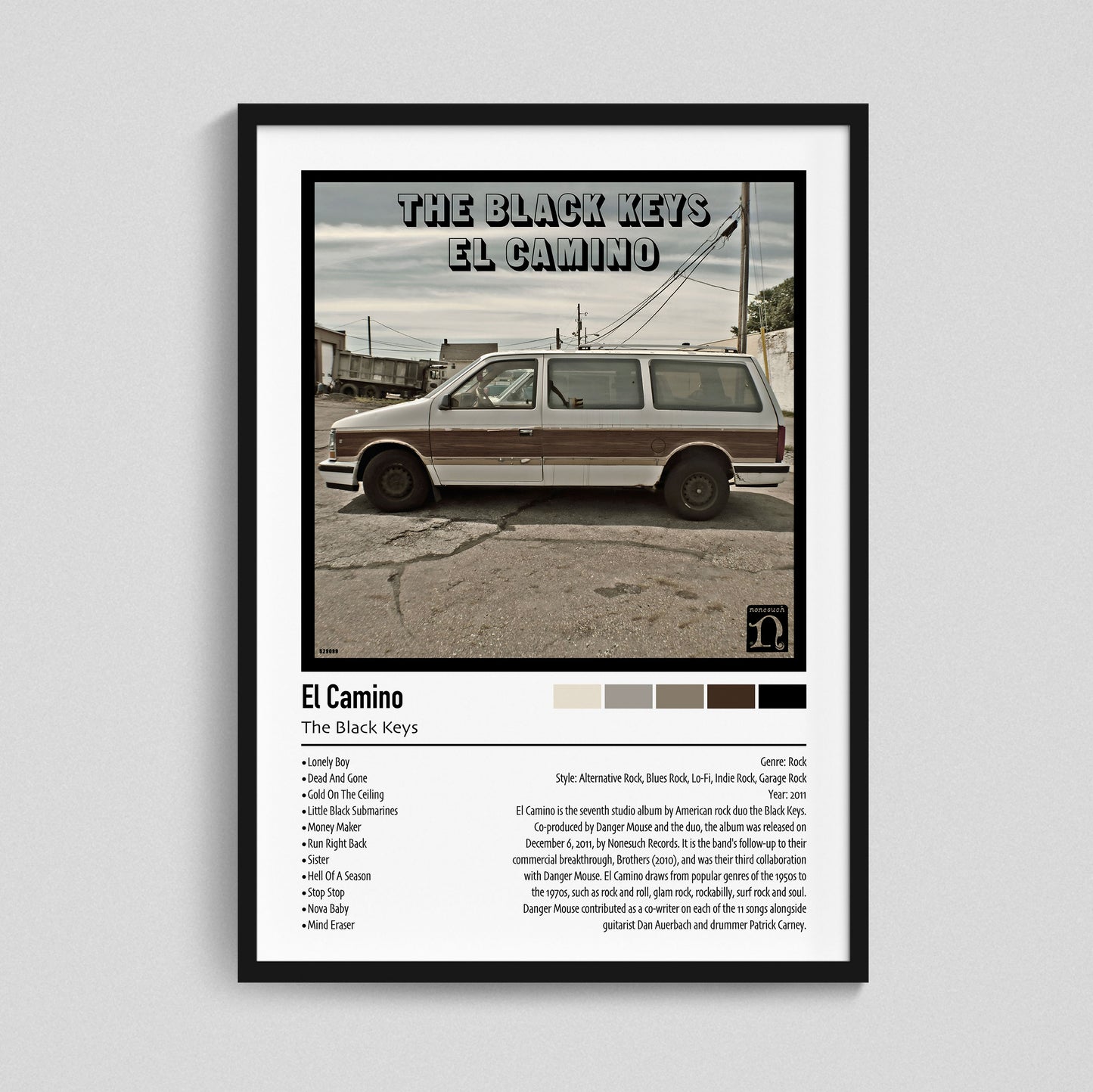 The Black Keys | El Camino | Custom Album Cover Poster Print