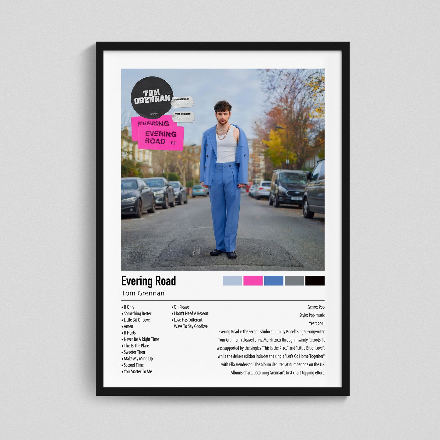 Tom Brennan | Evering Road | Custom Album Cover Poster Print