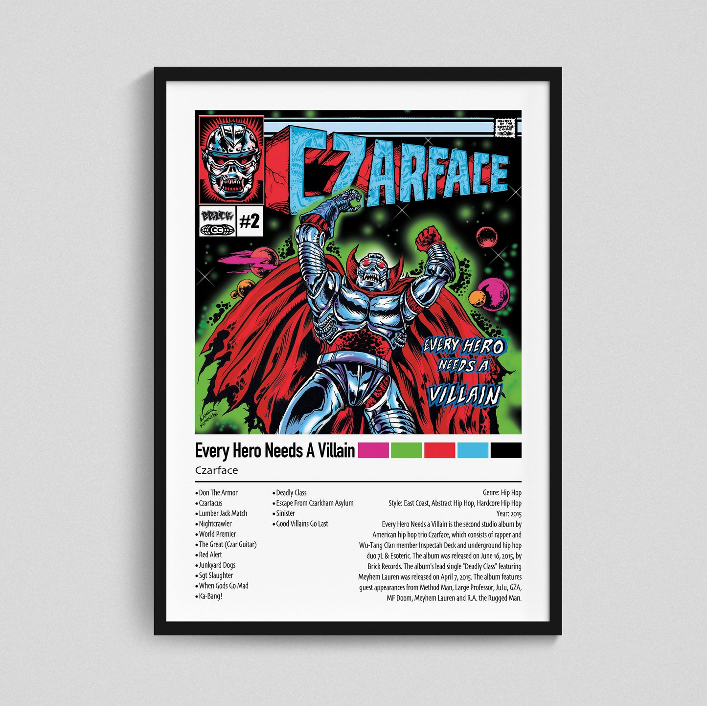 Czarface | Every Hero Needs A Villain | Custom Album Cover Poster Print