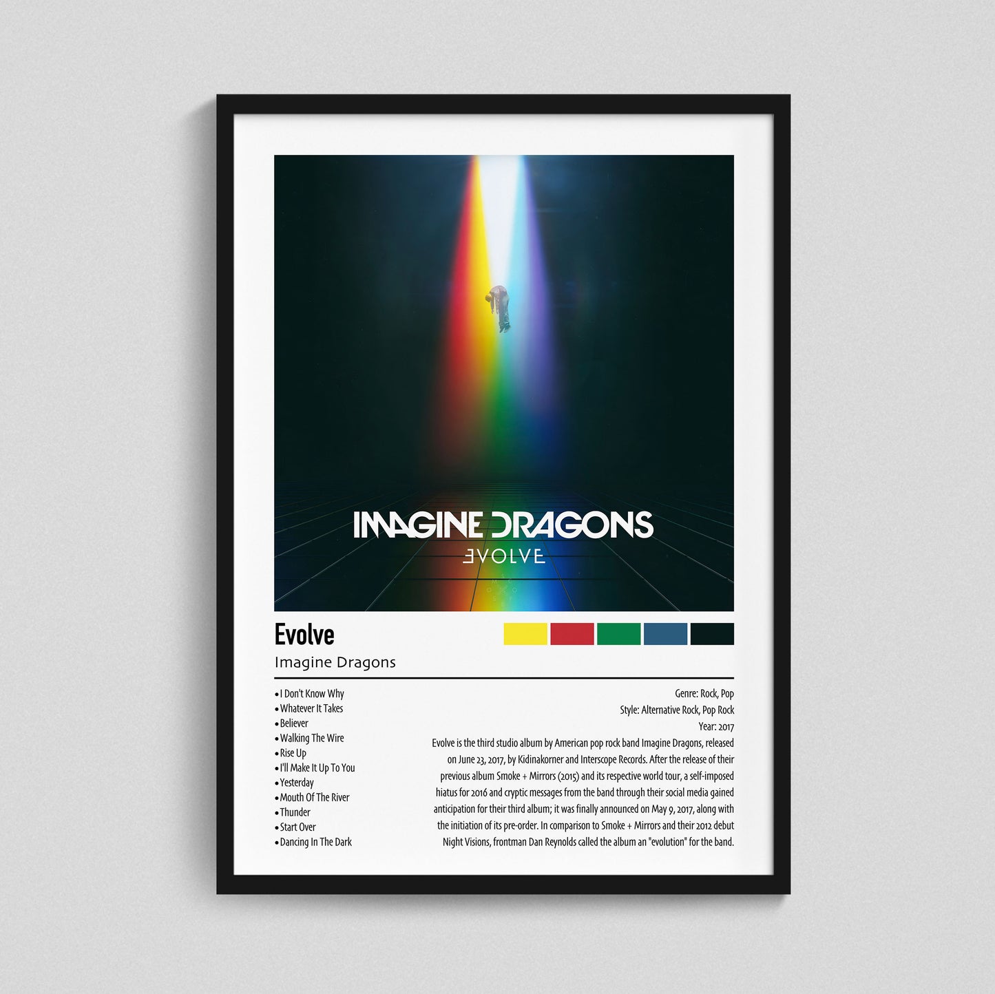 Imagine Dragons | Evolve | Custom Album Cover Poster Print
