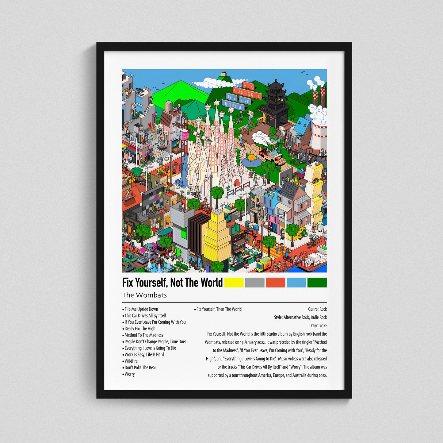 Wombats | Fix Yourself, Not The World | Custom Album Cover Poster Print