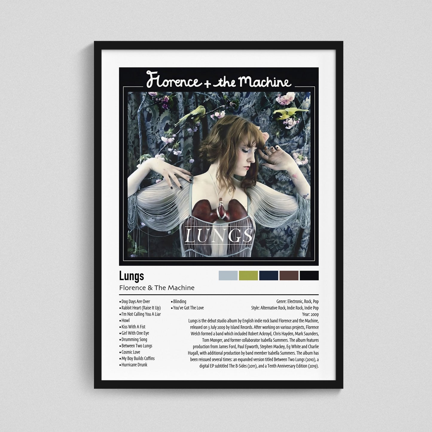 Florence & The Machine | Lungs | Custom Album Cover Poster Print