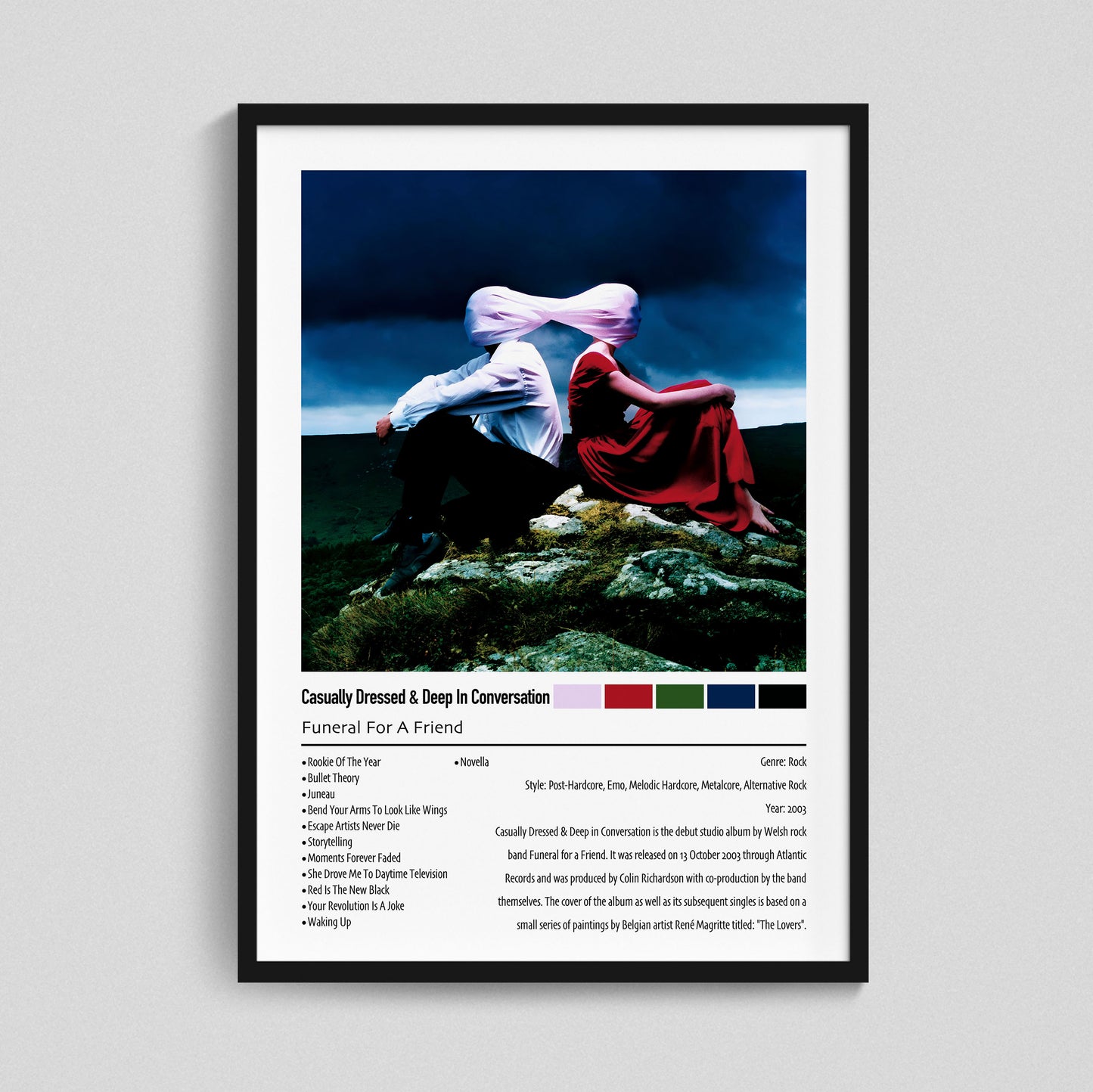 Funeral For A Friend | Casually Dressed & Deep In Conversation | Custom Album Cover Poster Print