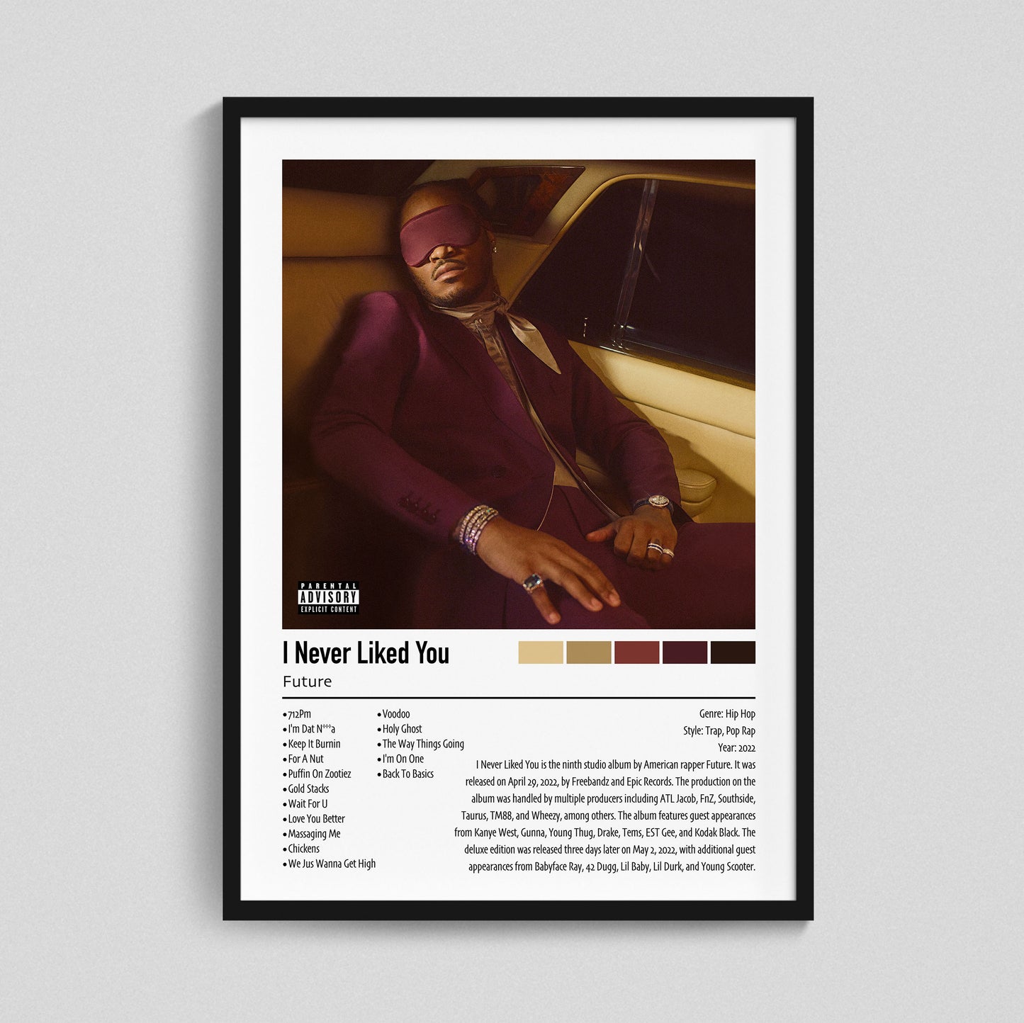 Future | I Never Liked You | Custom Album Cover Poster Print