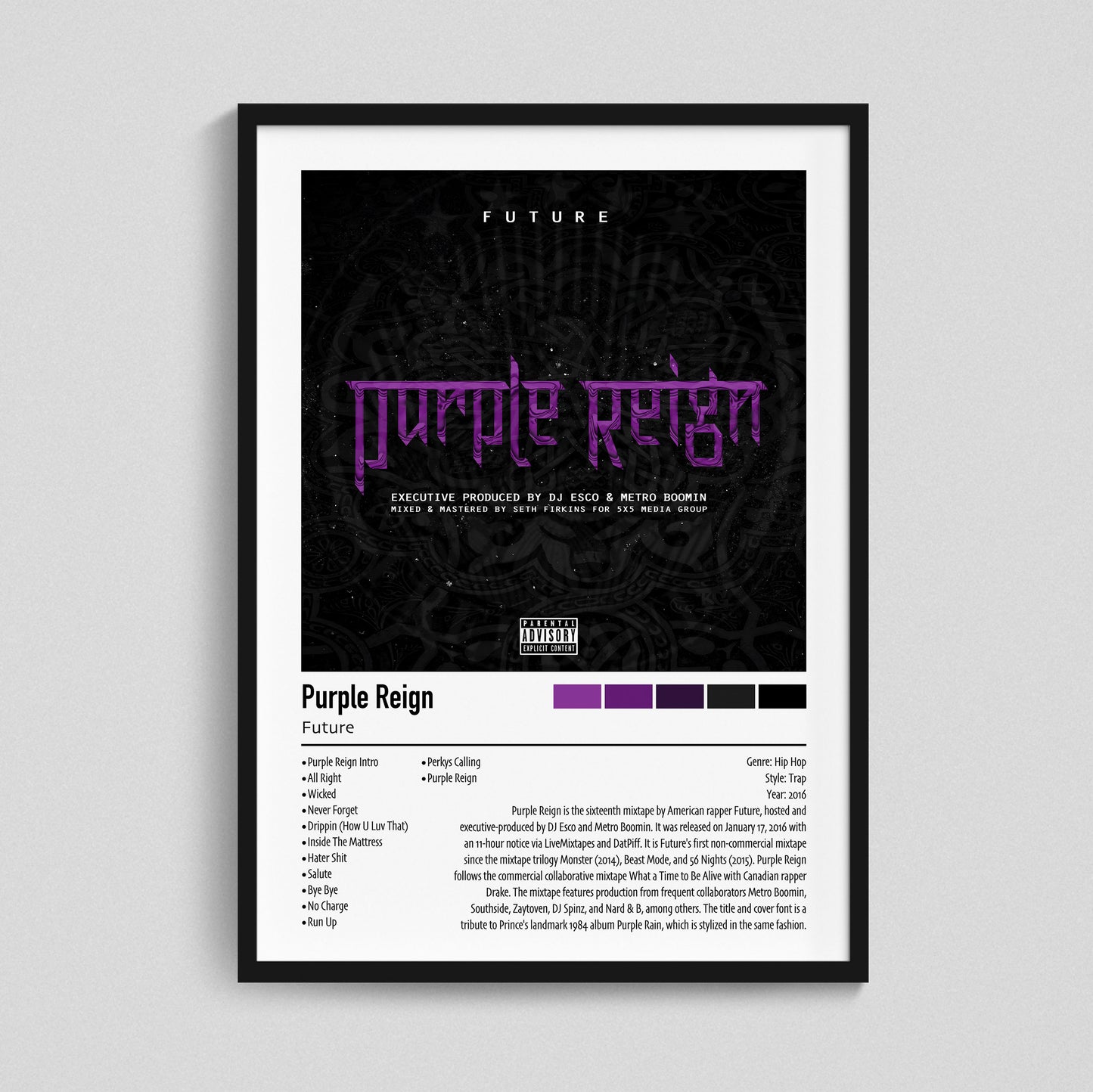 Future | Purple Reign | Custom Album Cover Poster Print