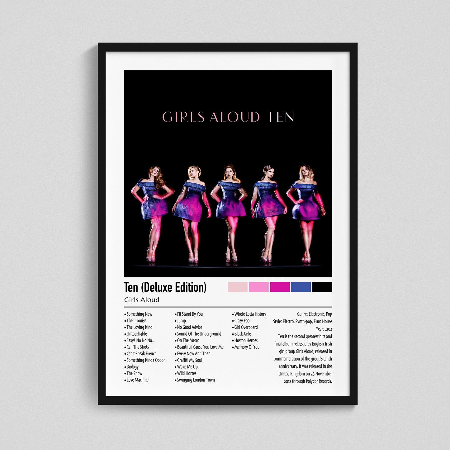 Girls Aloud | Ten (Deluxe Edition) | Custom Album Cover Poster Print