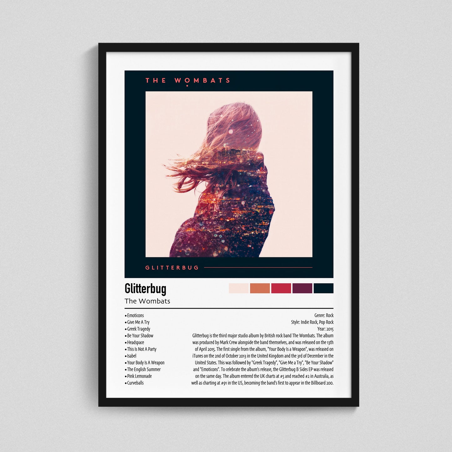 The Wombats | Glitterbug | Custom Album Cover Poster Print